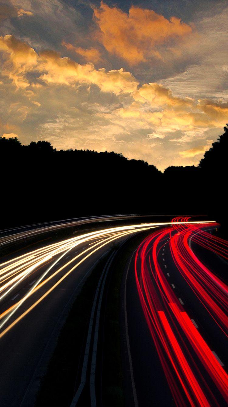 750x1334 iPhone 6 wallpaper. night drive car light