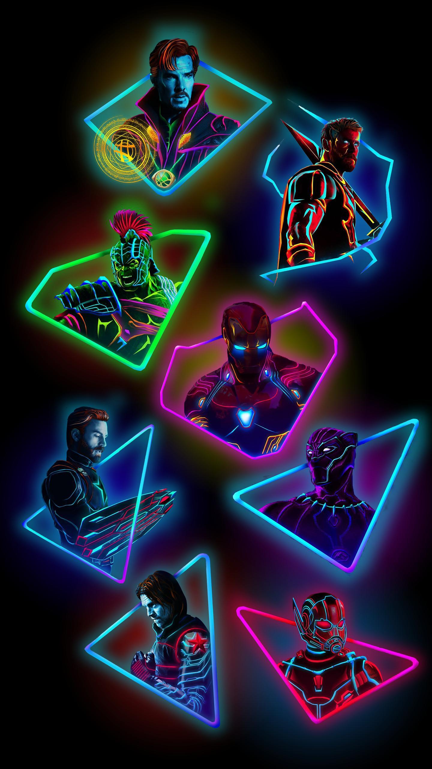 1440x2560 Neon Fortnite Wallpaper