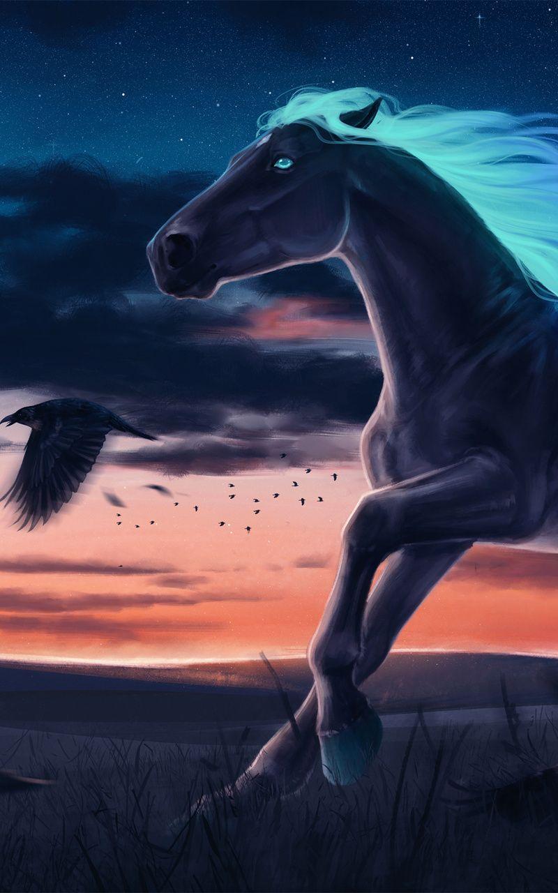 800x1280 Horse Magic Moon Digital Art Nexus Samsung Galaxy Tab Note Android Tablets HD 4k Wallpaper, Image, Background, Photo and Picture