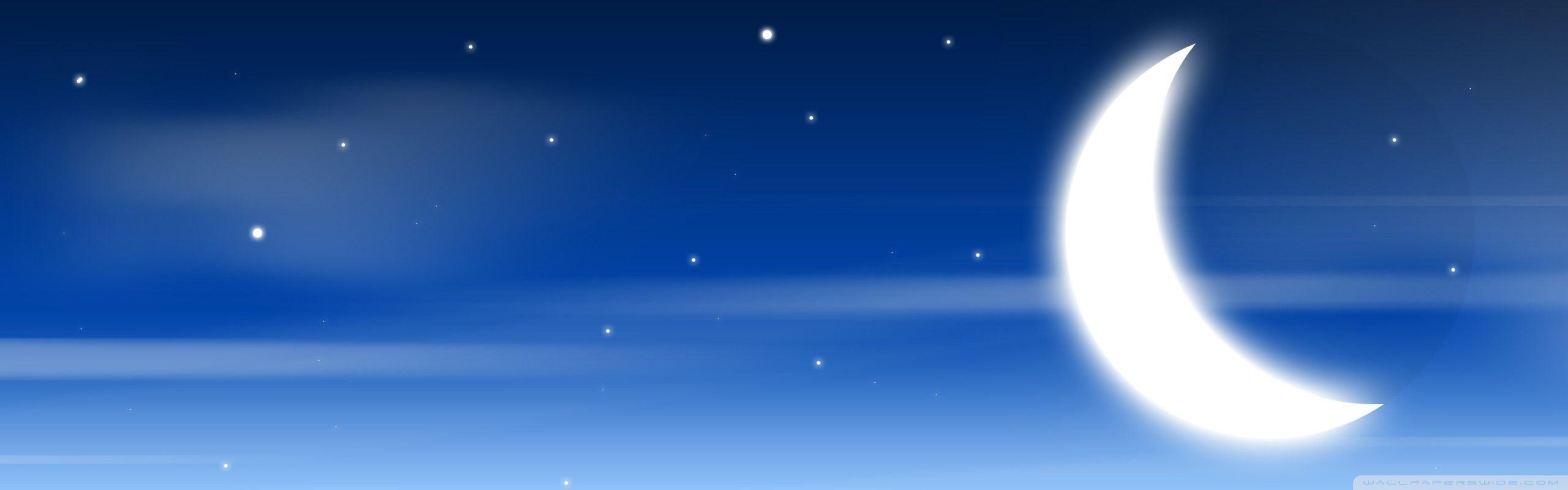 2560x800 Magic Moon Ultra HD Desktop Background Wallpaper for : Multi Display, Dual Monitor