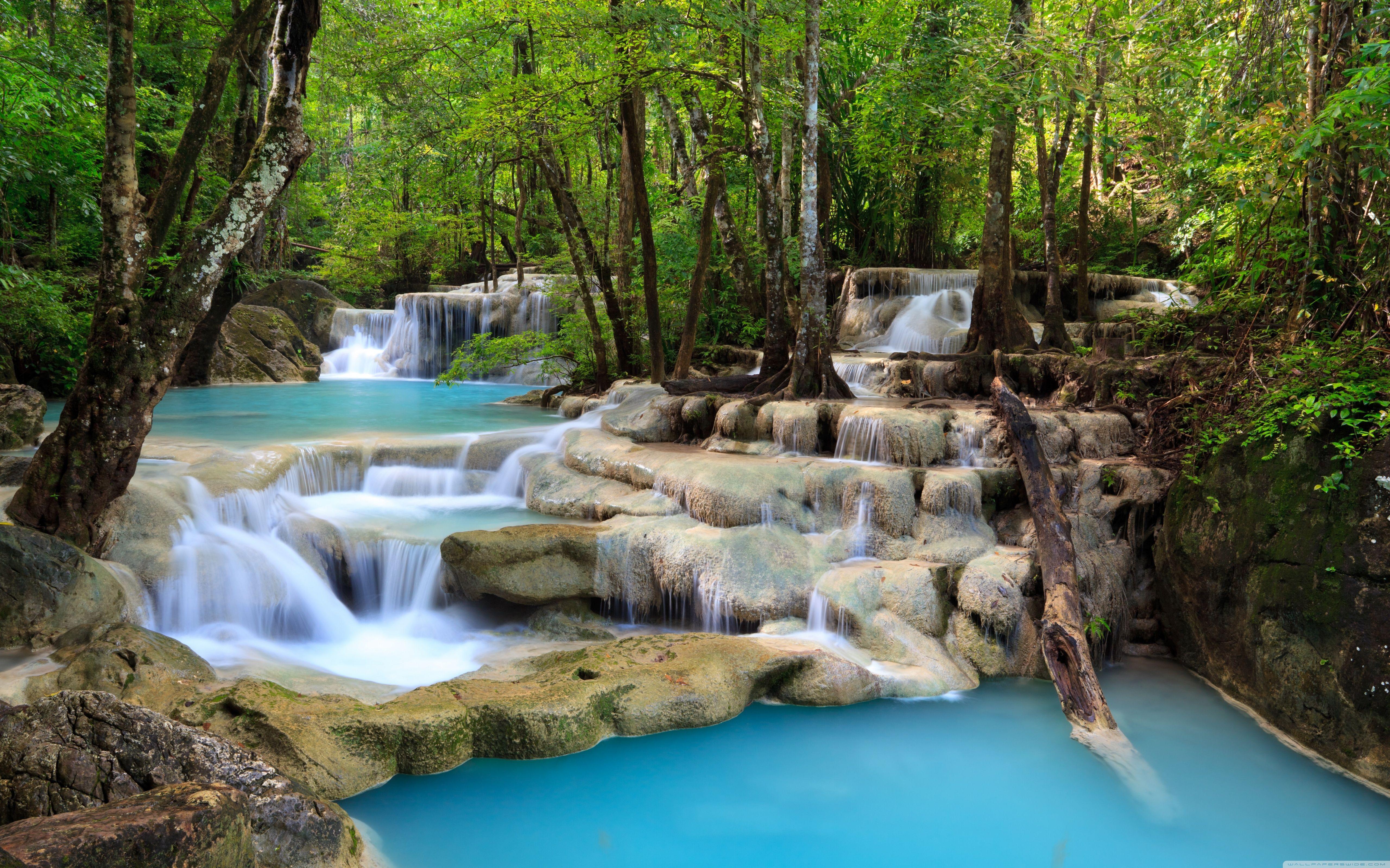 5120x3200 Tropical Waterfall Wallpaper