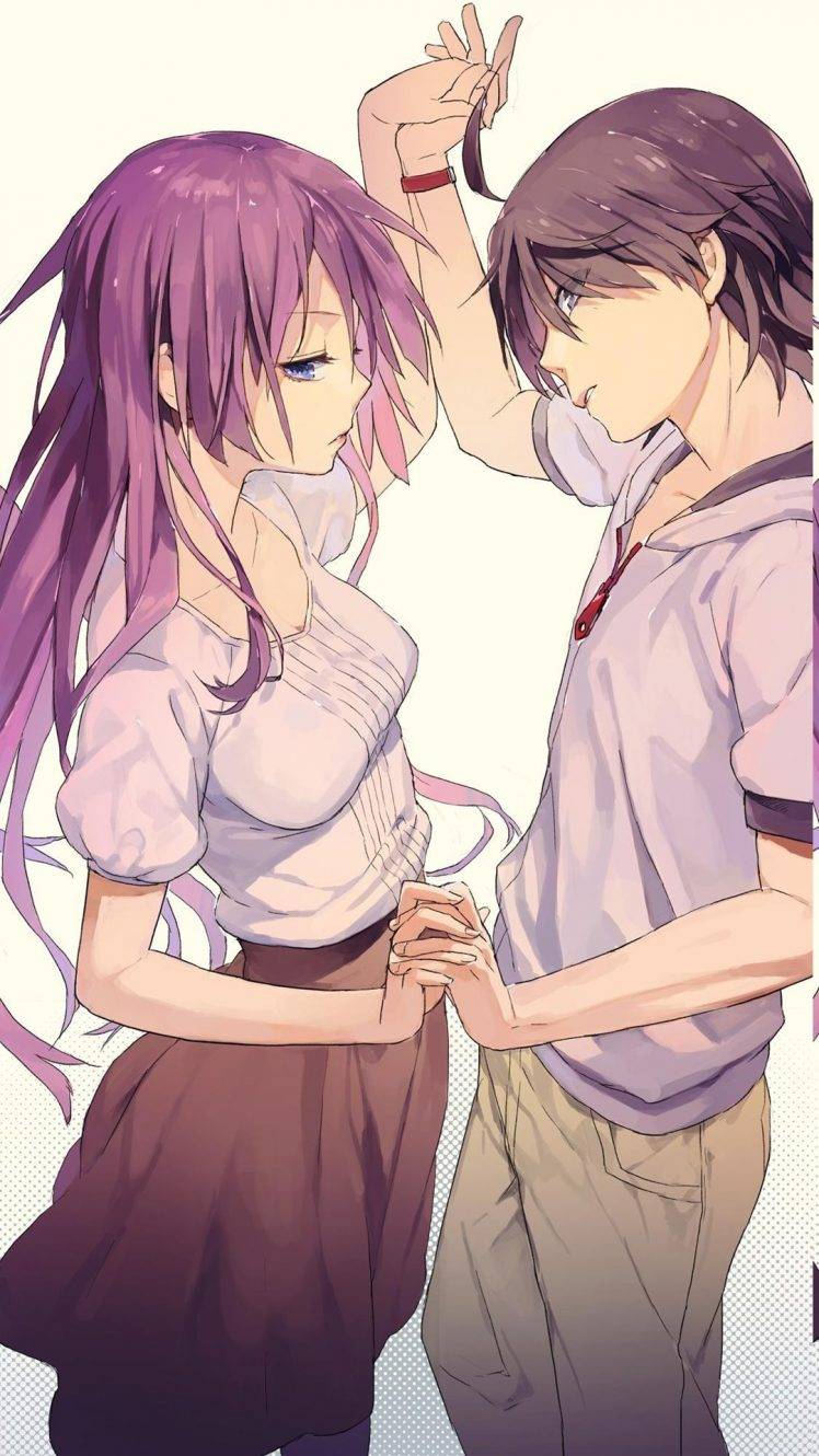 748x1330 Araragi Koyomi, Senjougahara Hitagi, Anime Wallpaper HD / Desktop and Mobile Background