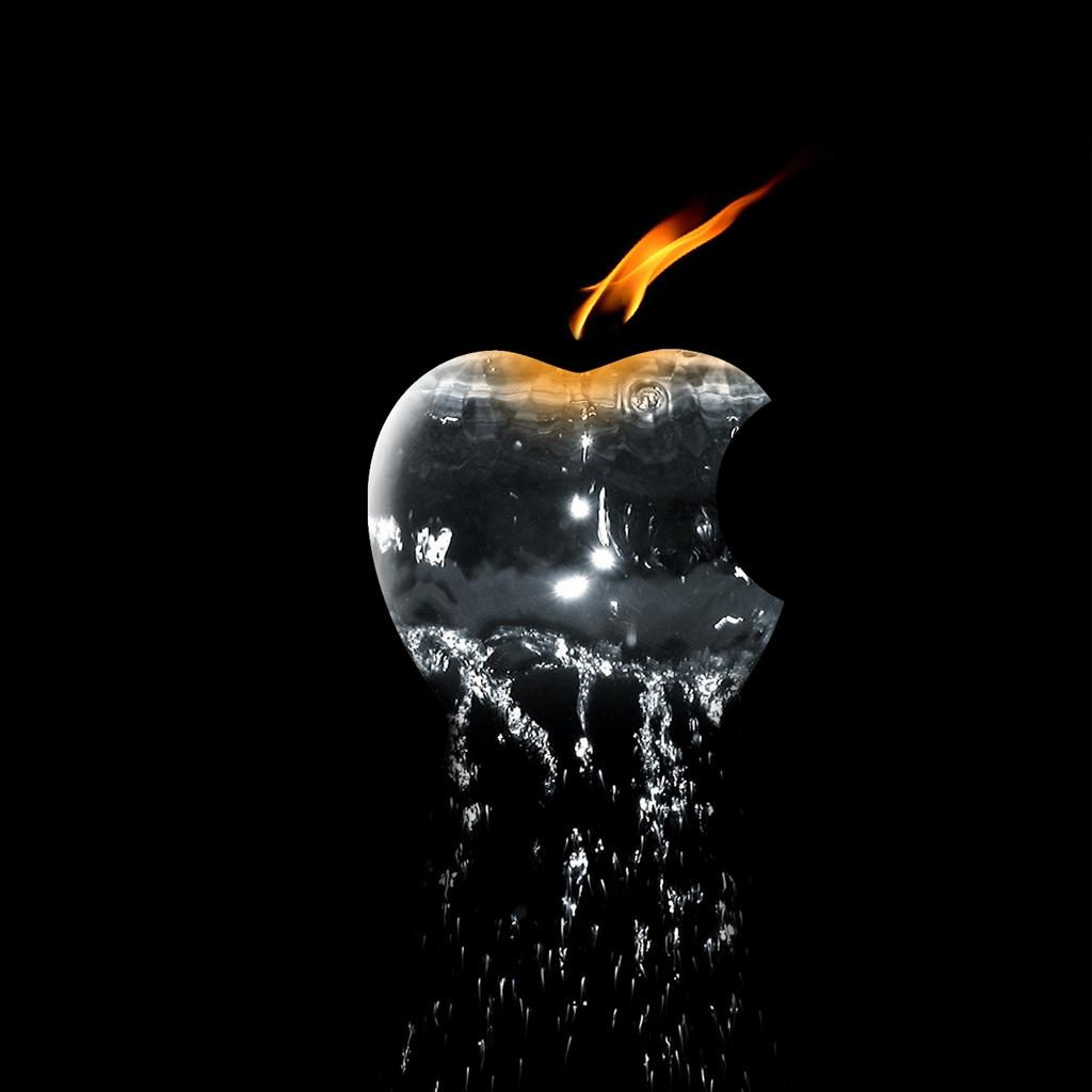 1024x1024 Melting Apple Free iPad HD Wallpaper logo
