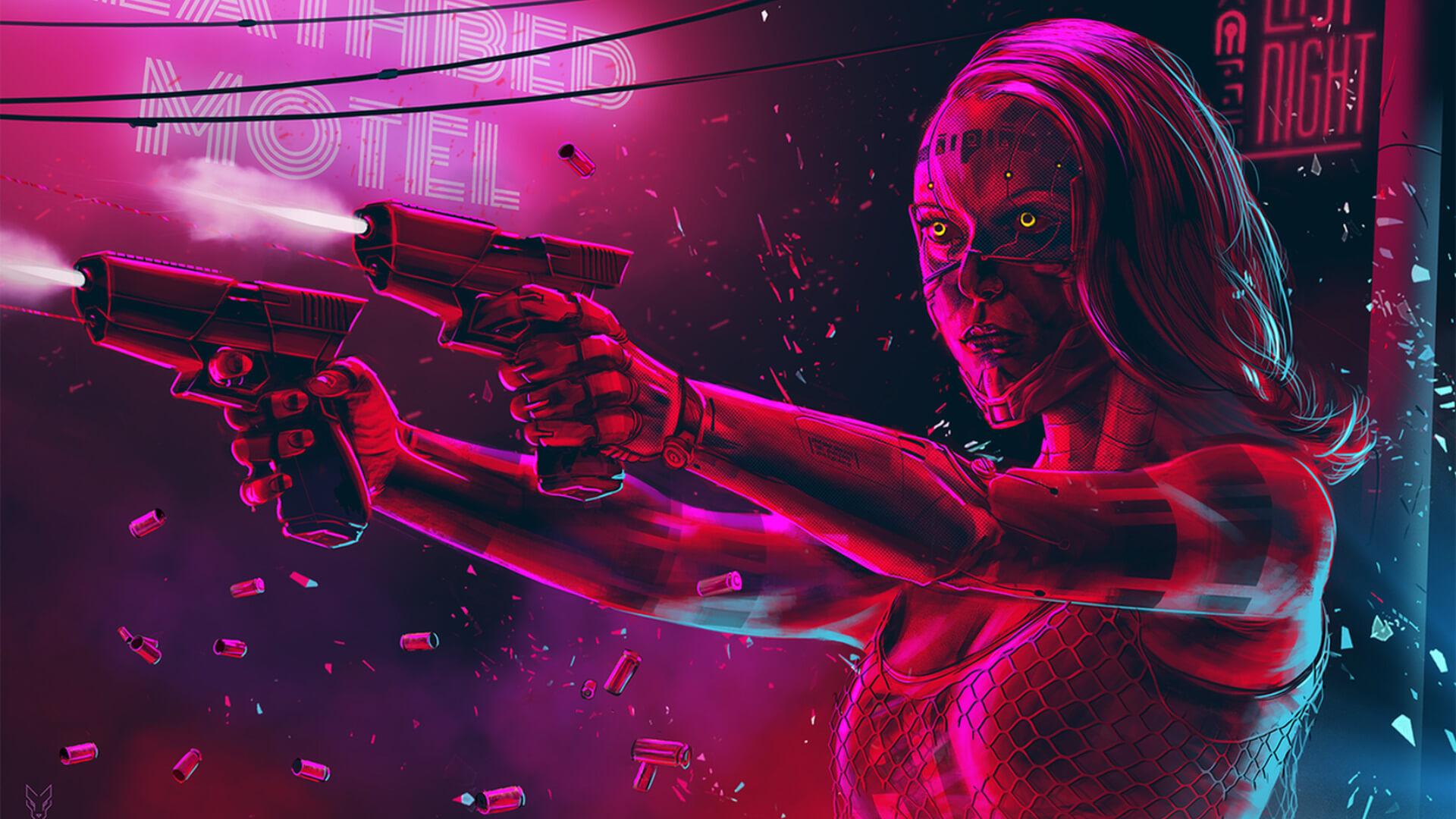1920x1080 Cyberpunk Neon Digital Art Full HD Wallpaper [1920x1080]
