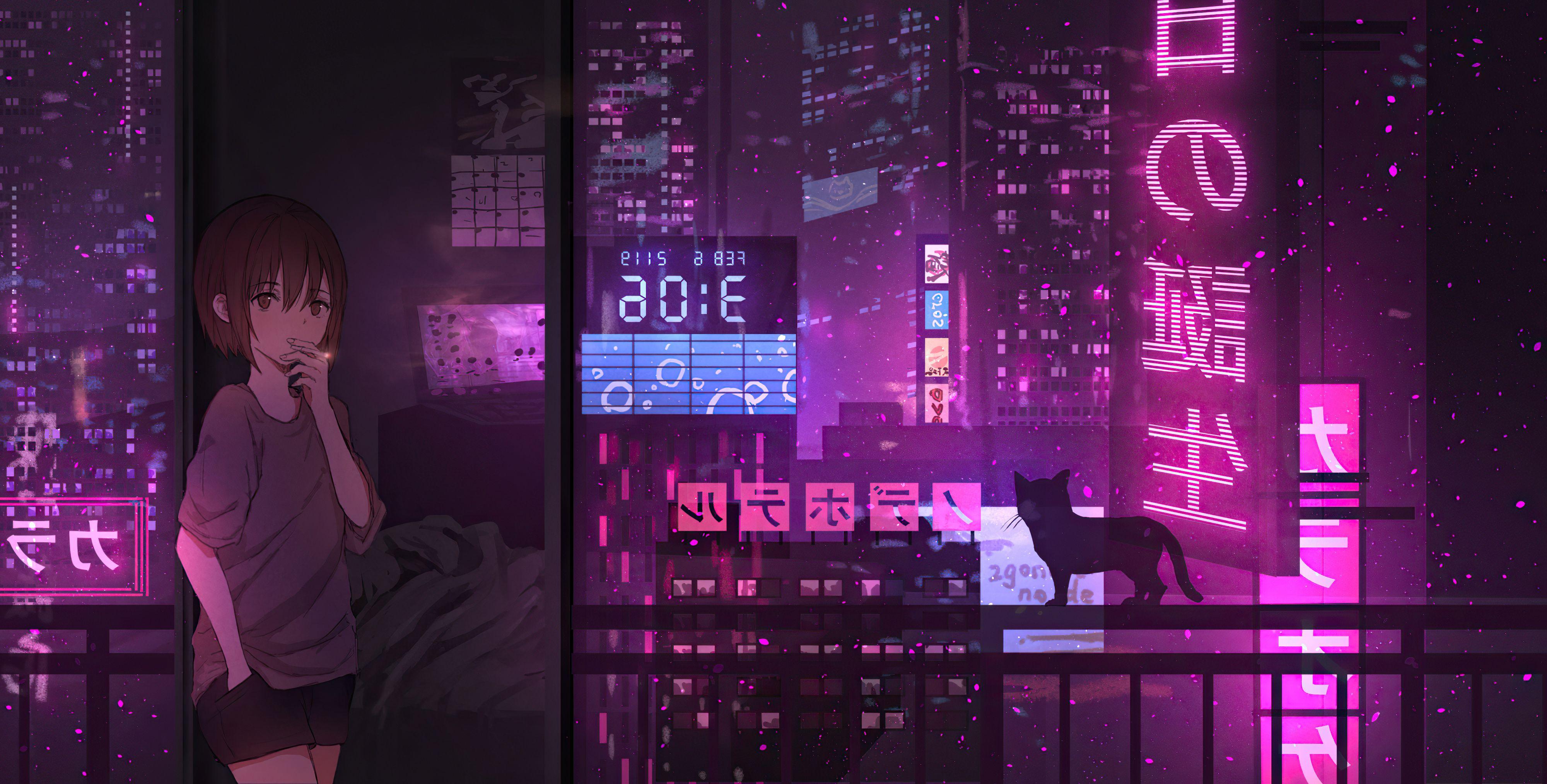 Neon Lights City Cyberpunk HD Wallpaper - KDE Store