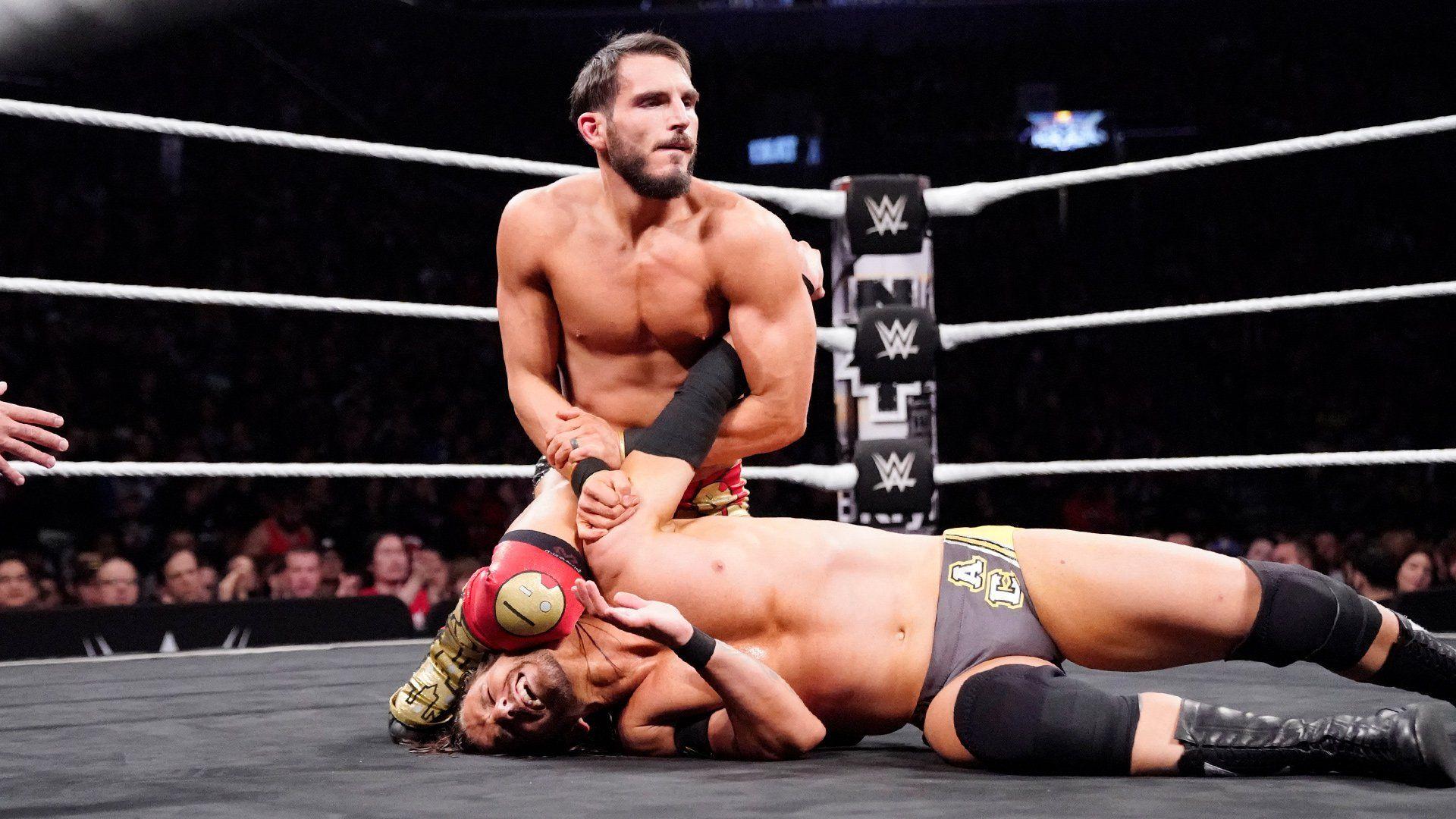1920x1080 Free download Johnny Gargano goes for the pin against Adam Cole in a 2 out of 3 [1920x1080] for your Desktop, Mobile & Tablet. Explore NXT TakeOver: New York Wallpaper
