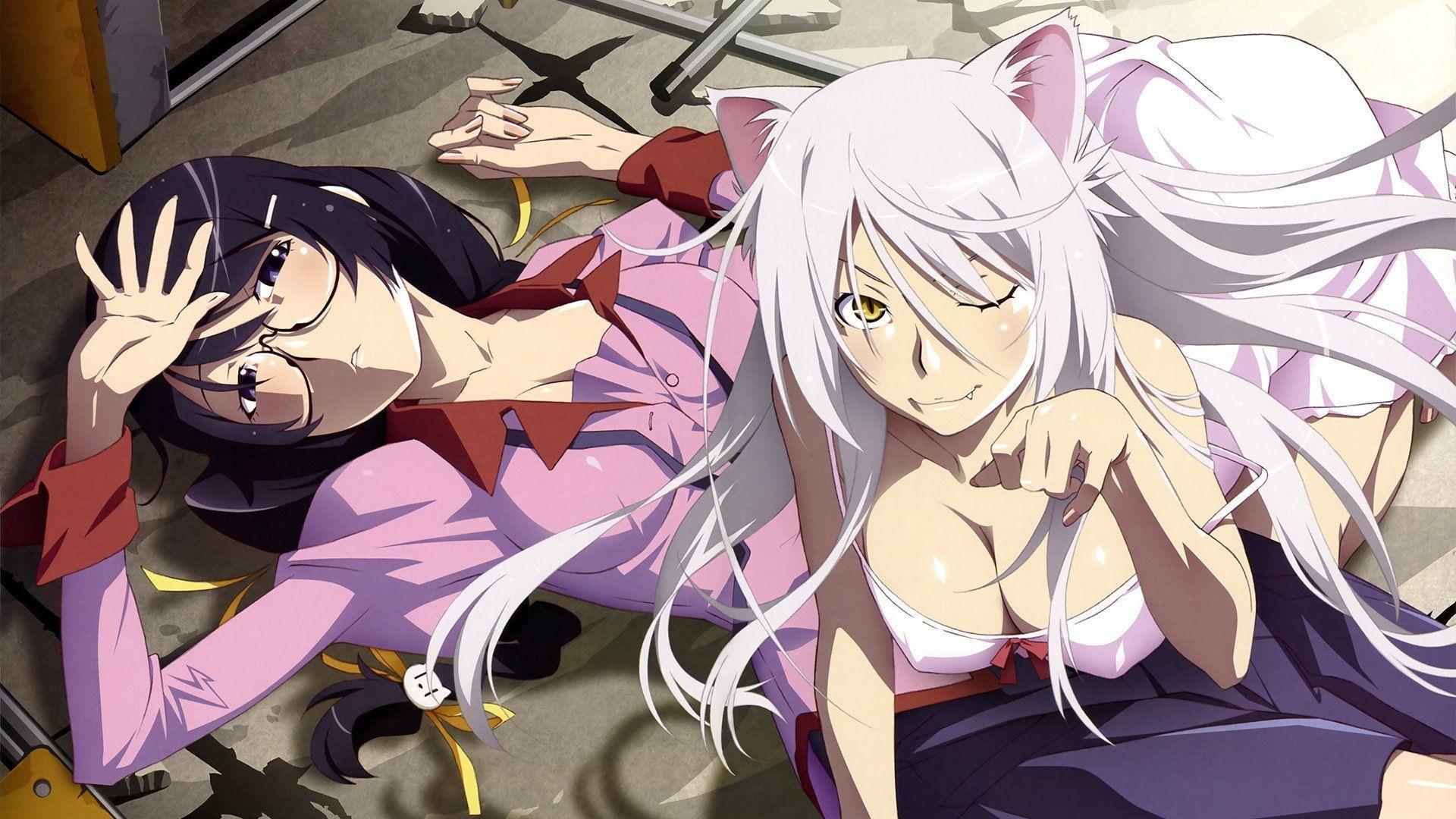 1920x1080 Hanekawa Tsubasa, Monogatari Series, School uniform, Anime girls, Sawarineko HD Wallpaper / Desktop and Mobile Image & Photo
