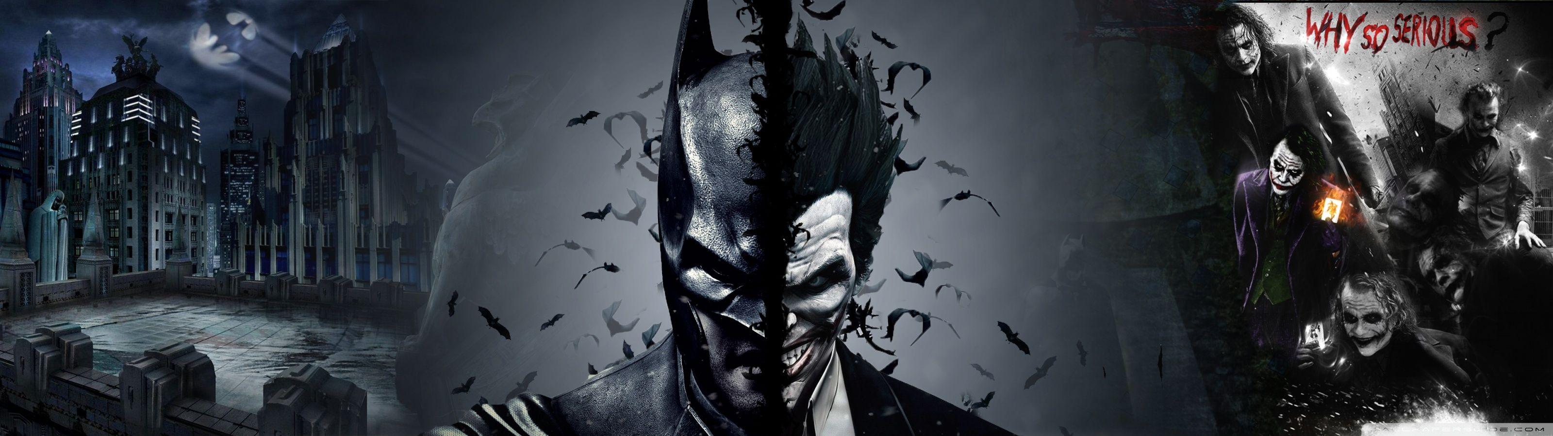 3200x900 Batman vs Joker ❤ 4K HD Desktop Wallpaper for 4K Ultra HD TV • Dual