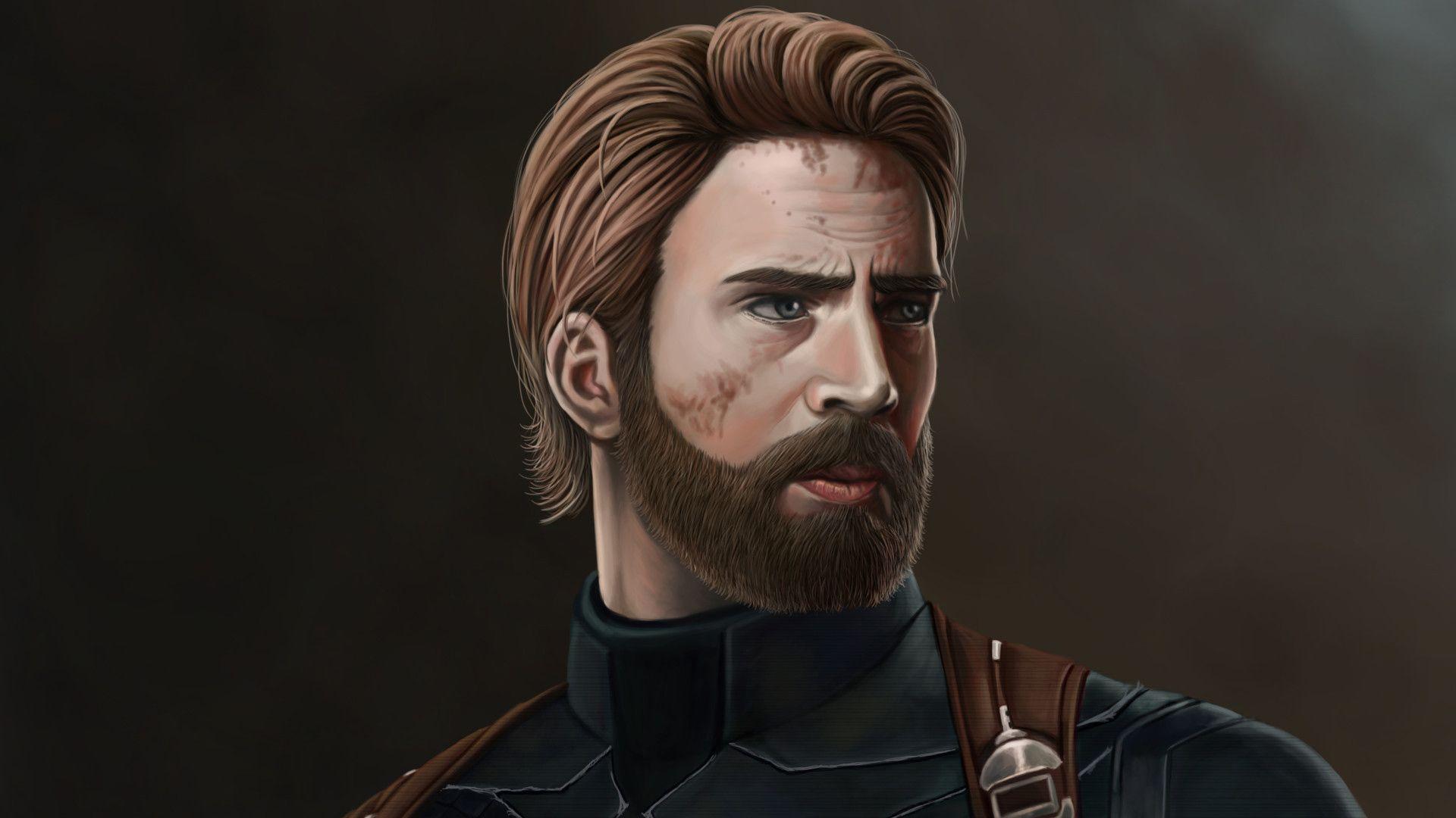 1920x1080 Captain America With Beard, HD Superheroes, 4k Wallpaper, Image, Background, Photo and Picture
