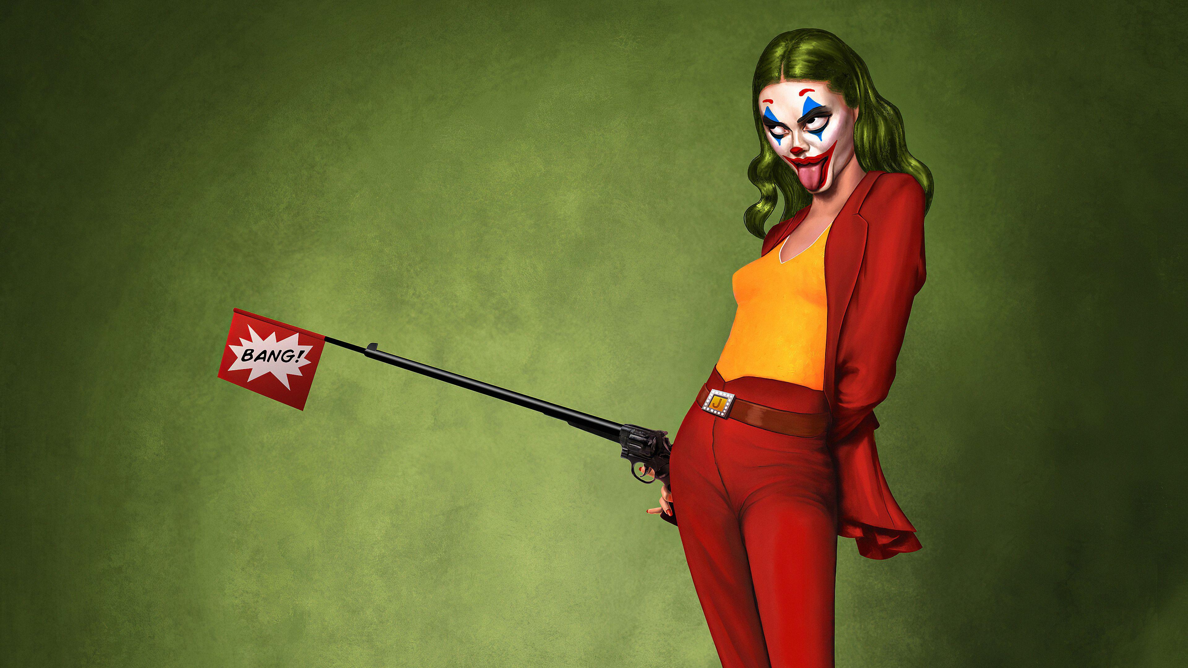 3840x2160 Wallpaper 4k Lady Joker Art Lady Joker Art 4k wallpaper, Lady Joker artwork wallpaper, Lady Joker wallpaper