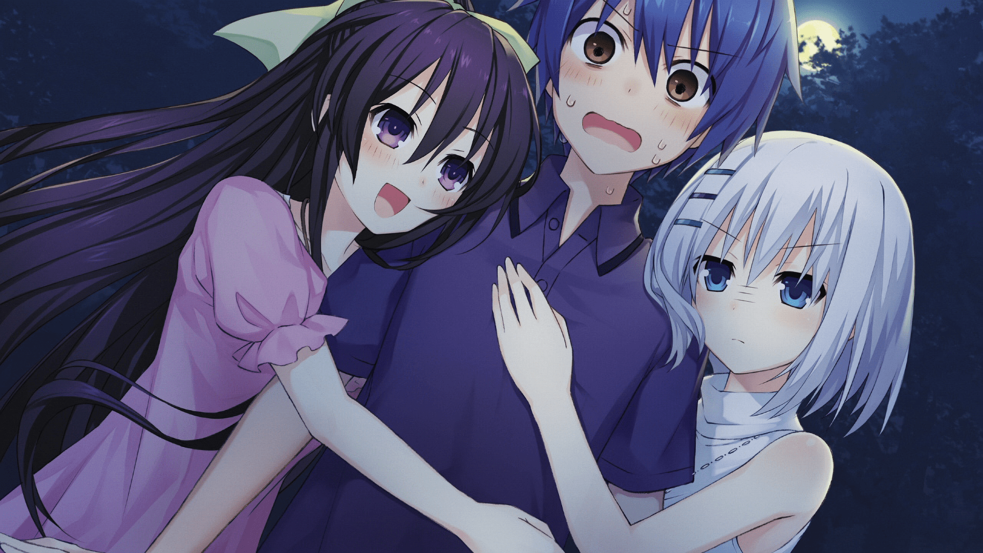 1920x1080 Origami Tobiichi Shido Itsuka Tohka Yatogami Wallpaper:1920x1080