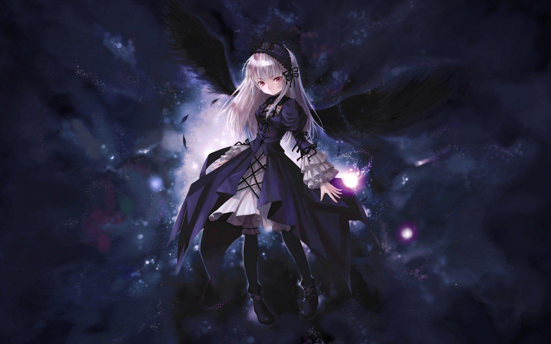 1920x1200 anime girls, Dress, White hair, Red eyes, Dark, Rozen Maiden, Suigetsu Wallpaper HD / Desktop and Mobile Background