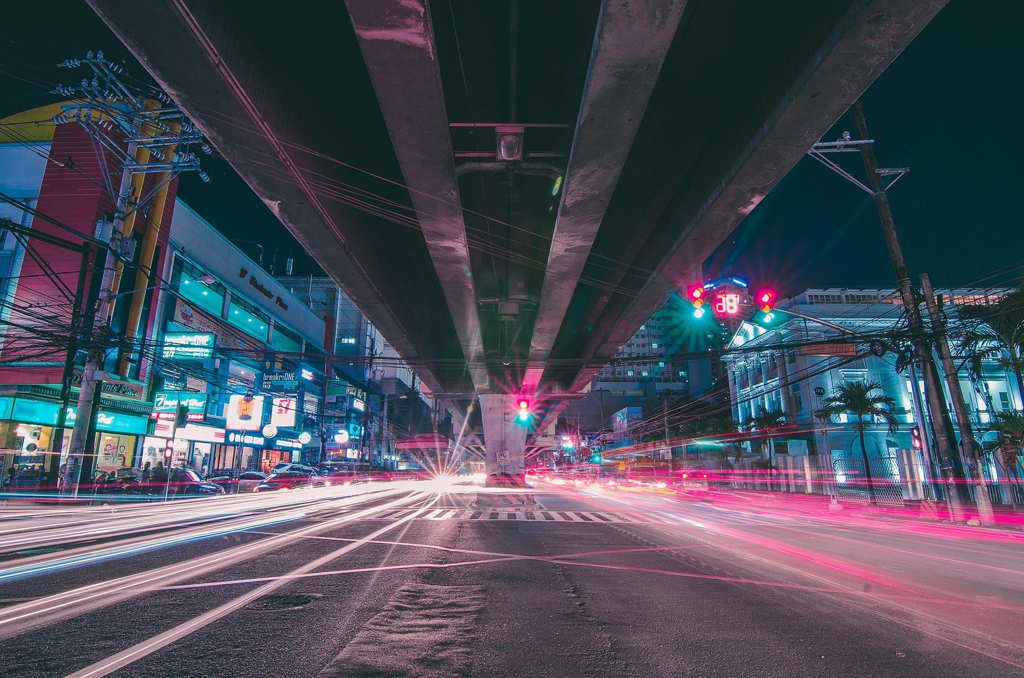 2048x1356 Night picture of Taft Avenue in the Philippines. Night picture, Night city, Philippines