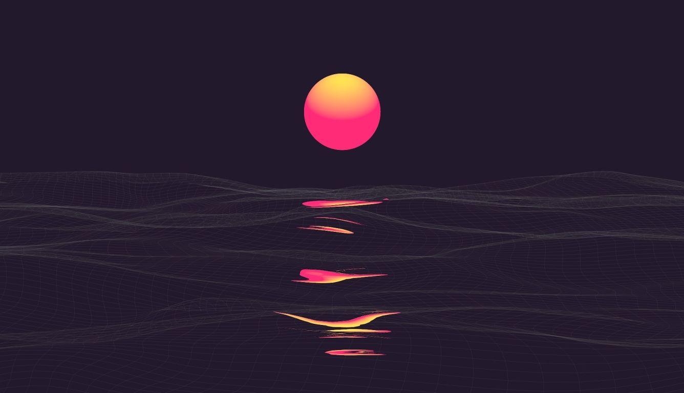 1336x768 Abstract Vaporwave Retrowave Sun Reflaction HD Laptop Wallpaper, HD Abstract 4K Wallpaper, Image, Photo and Background
