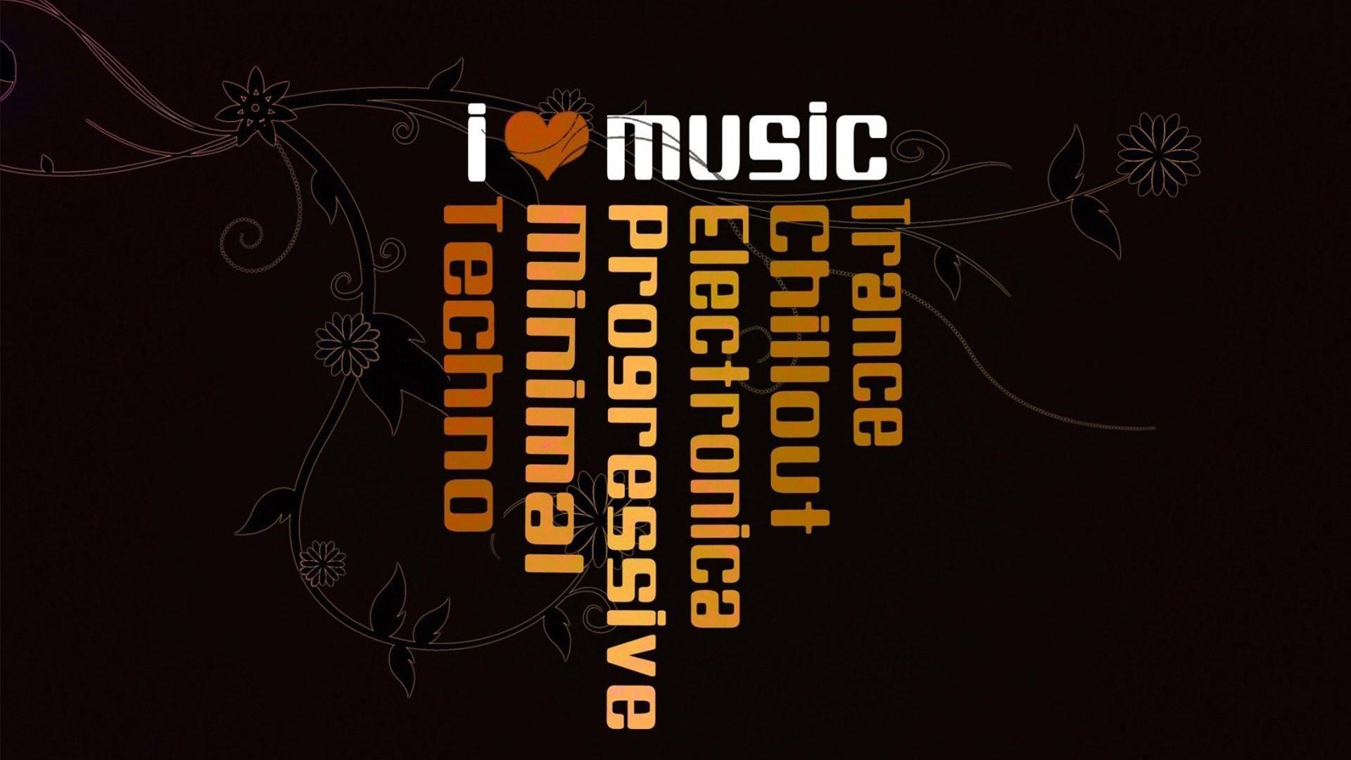 1920x1080 Trance love music techno typography wallpaper