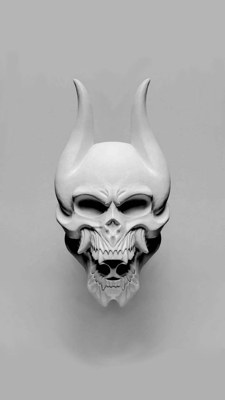 720x1280 Trivium demon mask wallpaper