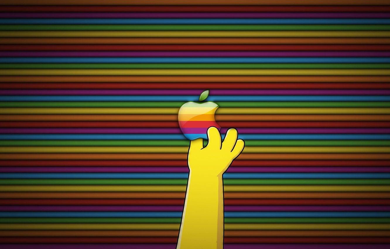 1332x850 Wallpaper Apple, Logo, Simpsons Image For Desktop, Section Hi Tech