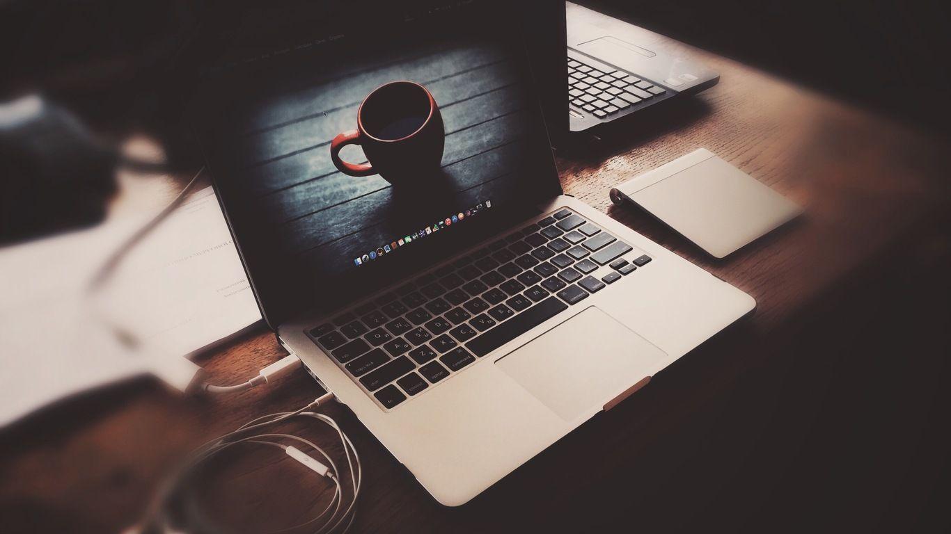 1366x768 Macbook pro apple Laptop Headphones 1366x768 Resolution HD 4k Wallpaper, Image, Background, Photo and Picture