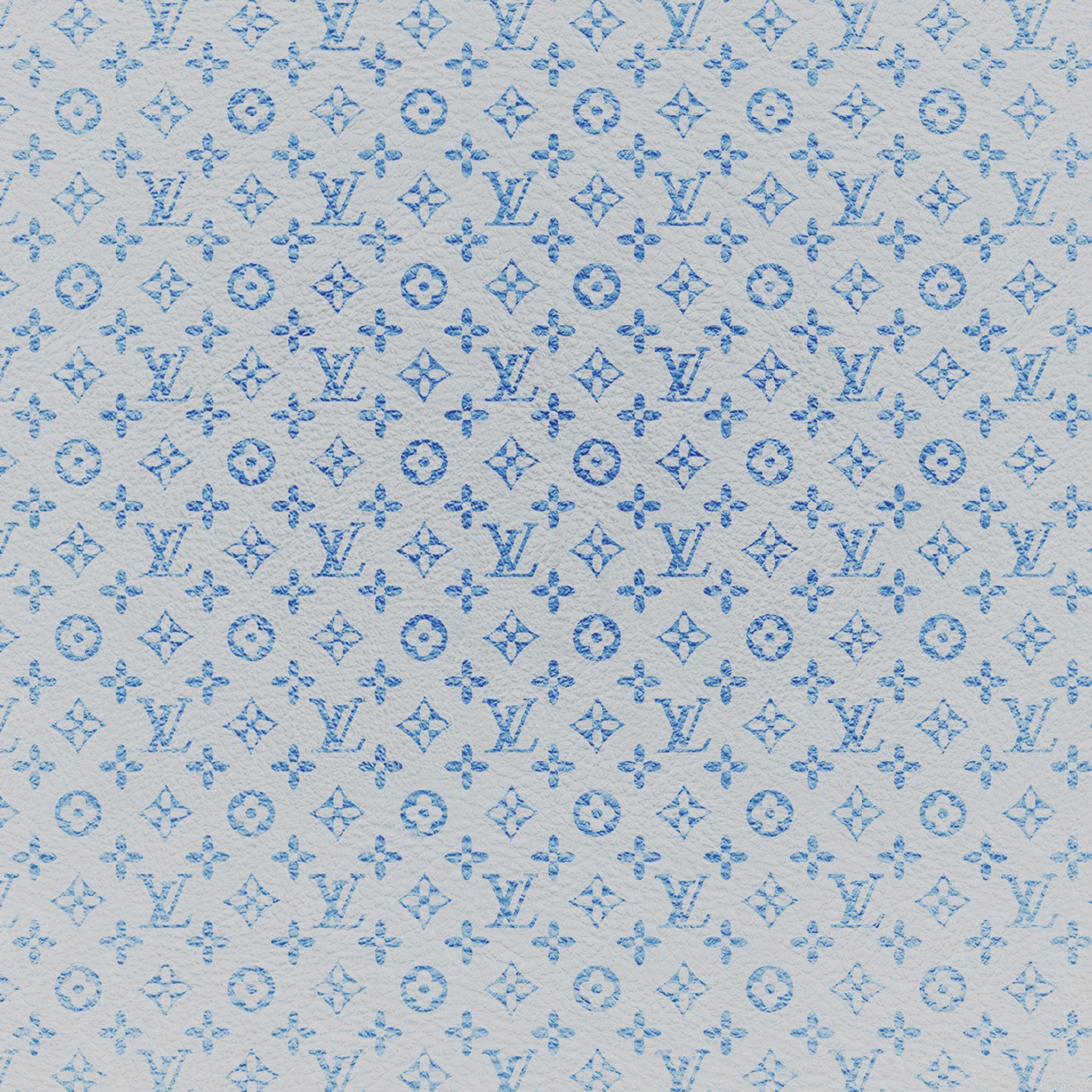 2048x2048 Nghệ thuật hoa văn màu xanh Louis Vuitton
