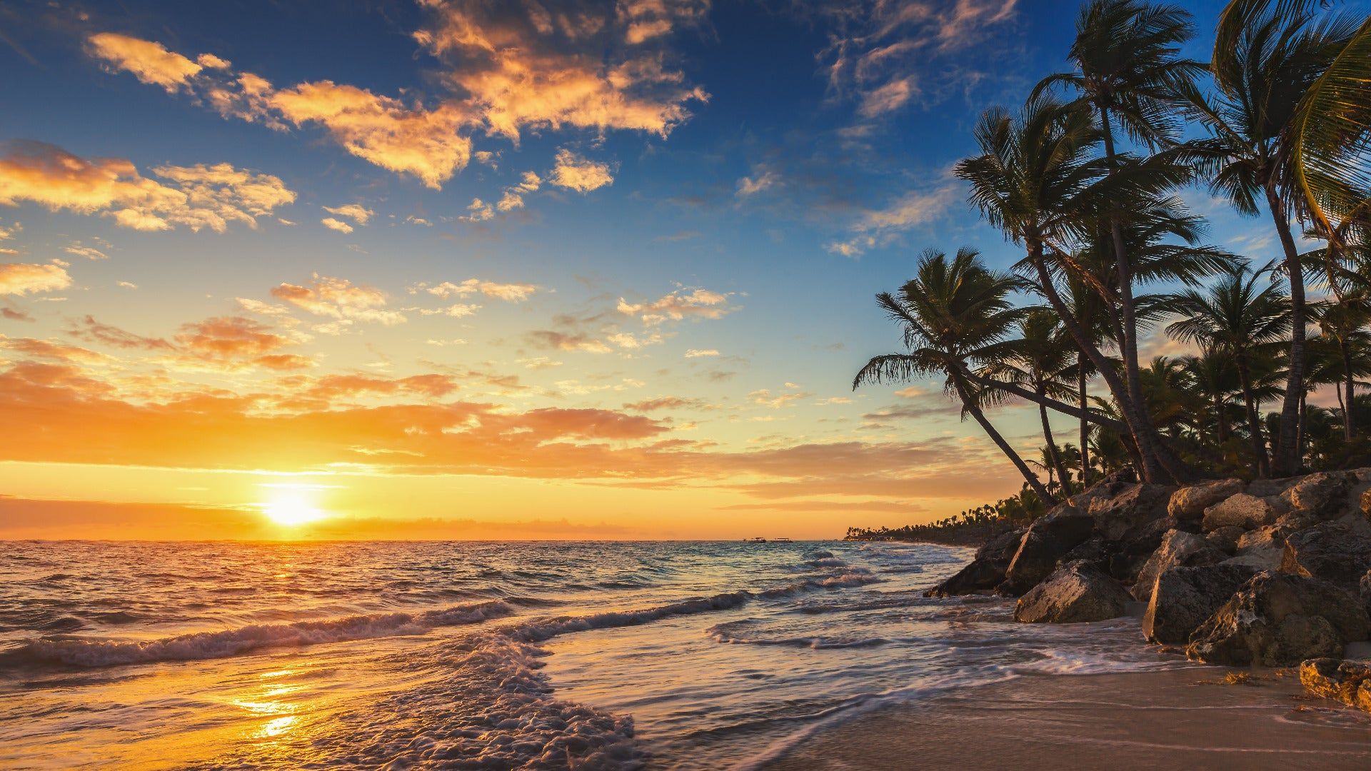 1920x1080 Sunset Beach Wall Mural