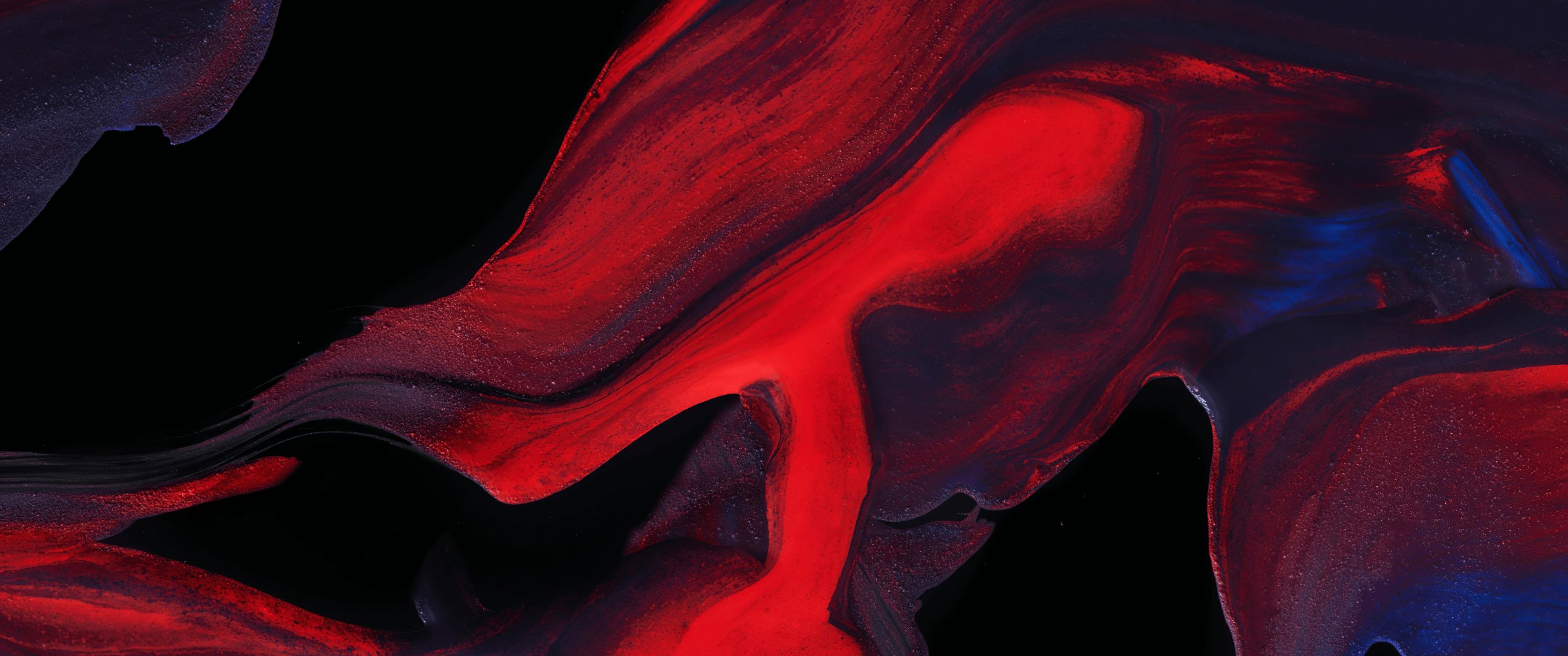 3440x1440 Lava Wallpaper 4K, Red, ColorOS, Stock, Dark red