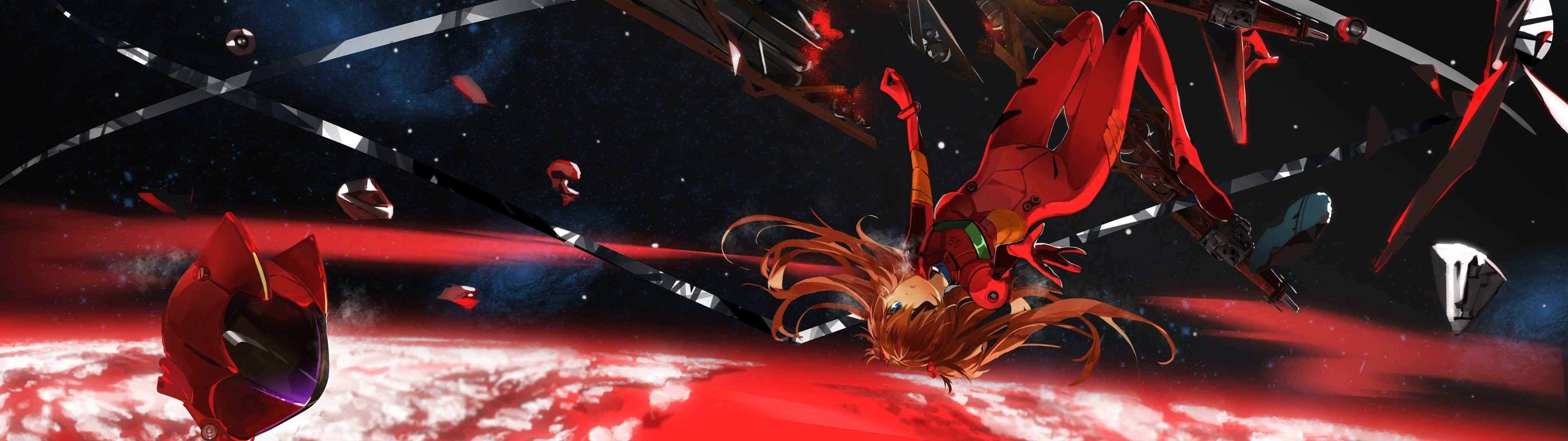 3840x1080 Download Radiant Red Ultra Wide HD Image Wallpaper