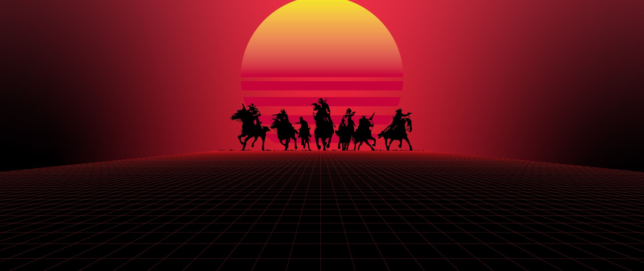 2560x1080 Red Dead Redemption 2 Wallpaper 4K, Minimalist