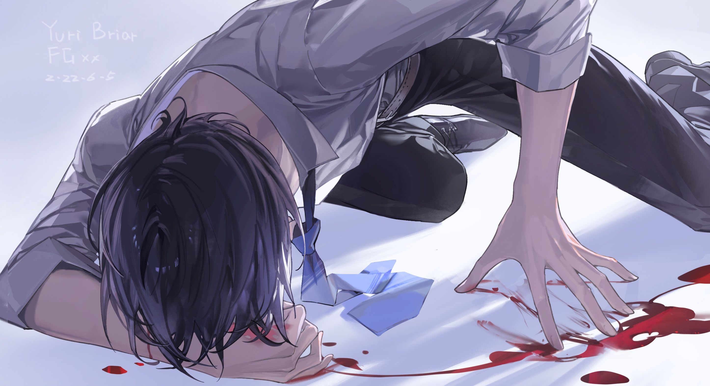 2893x1574 Wallpaper blood, male, Yuri Briar, SPY x FAMILY for mobile and desktop, section арт, resolution 2893x1574