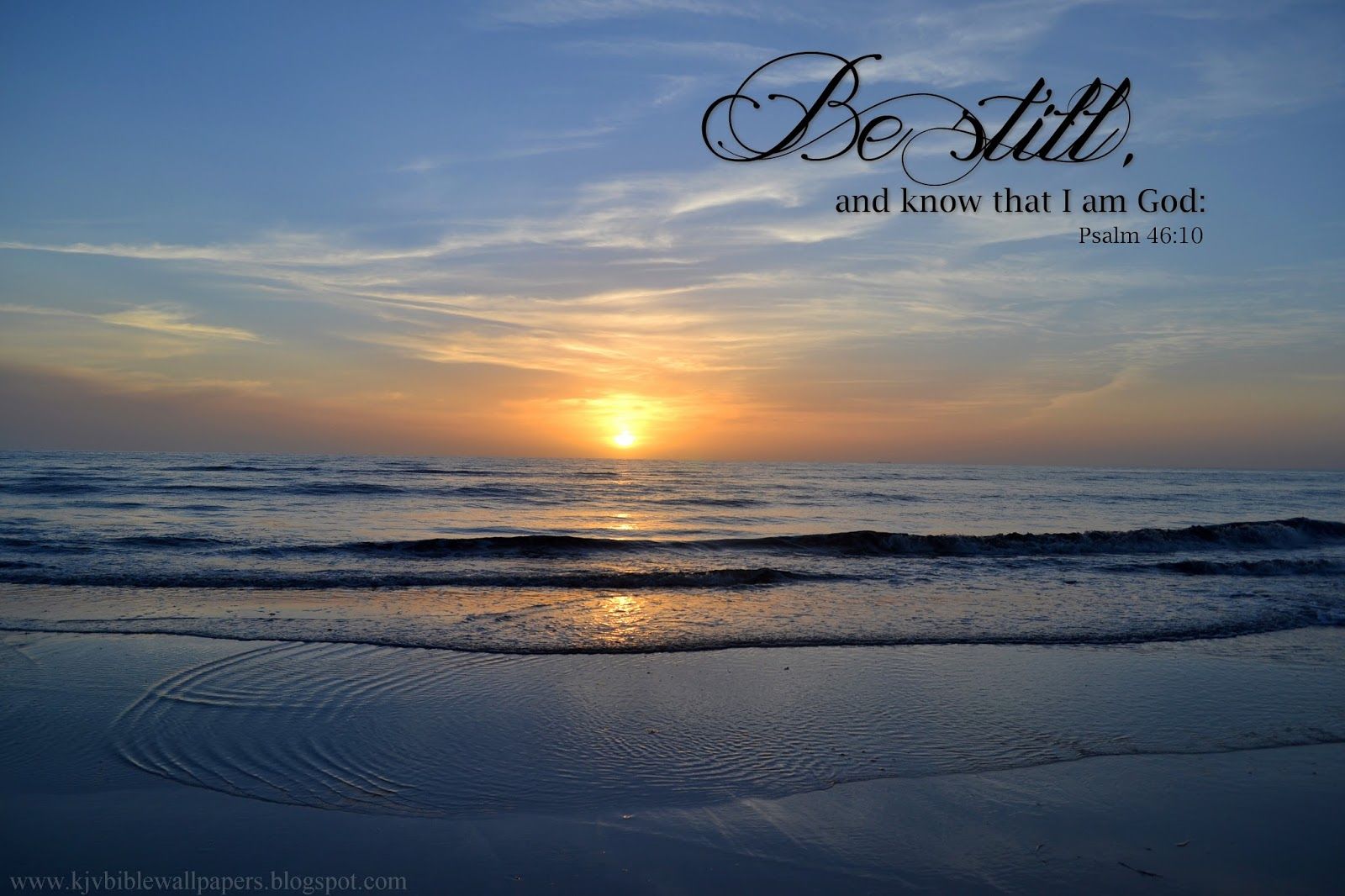 1600x1066 KJV Bible Wallpaper: Be still 46:10
