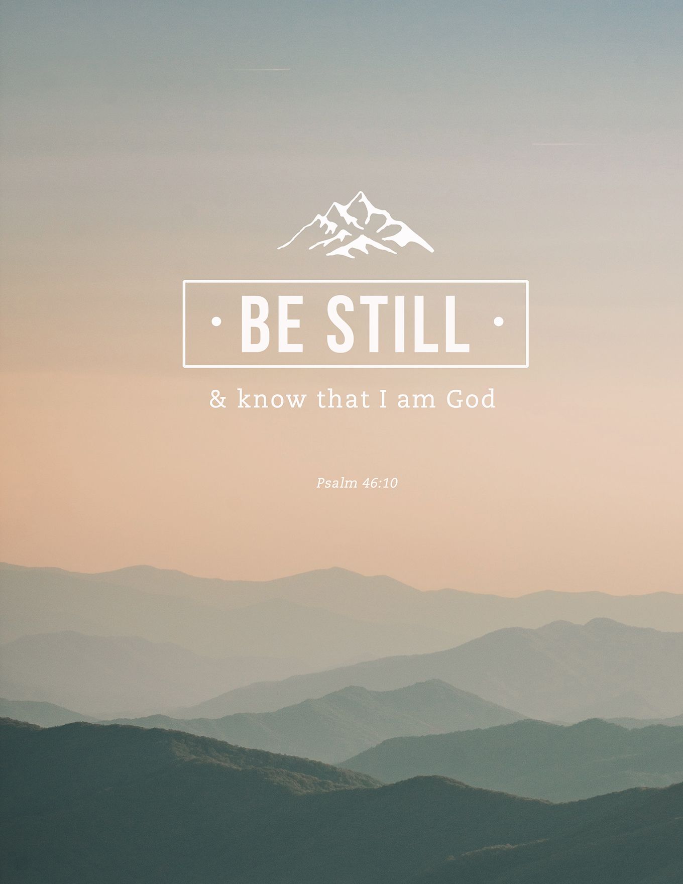 1360x1760 Be Still & Know that I Am God Printable