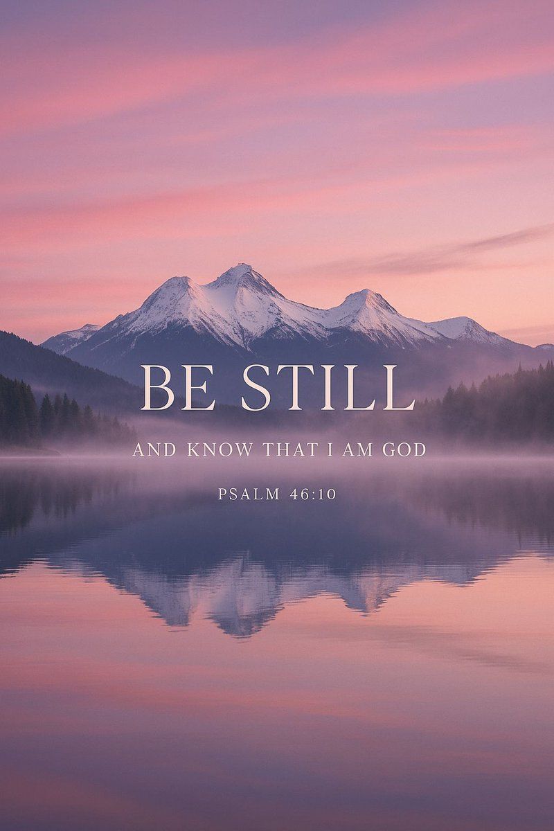 800x1200 The Bible Reels on X: “Be still” isn't passive. It's power. Log off, breathe, remember who's on the throne. “Be still and know that I am God.”