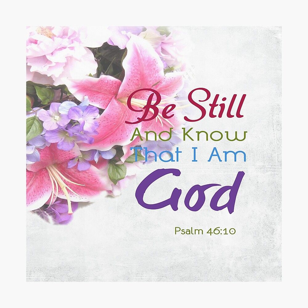 1000x1000 Be still and know that I am God Art Board Print