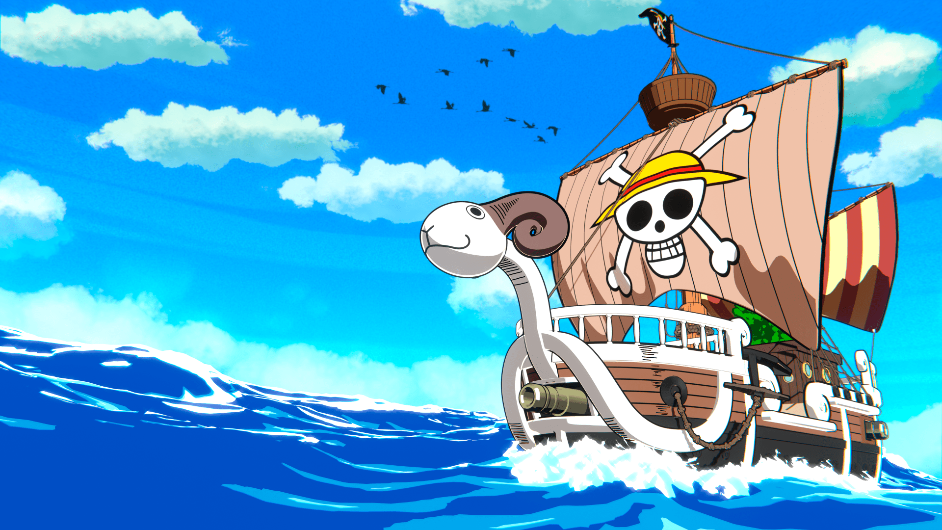 1920x1080 Download Sailing With Going Merry One Piece Wallpaperx2160
