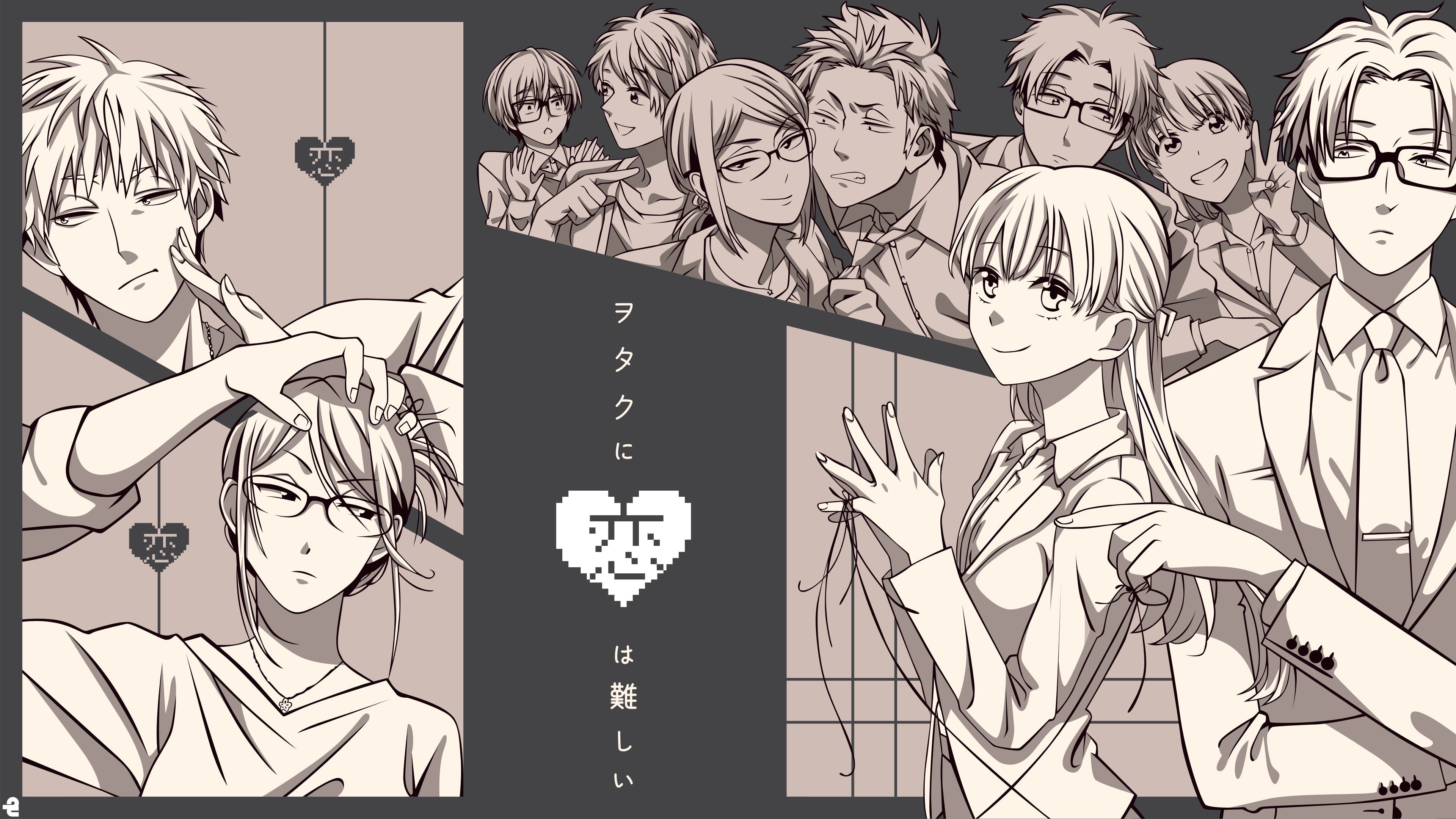 3840x2160 Desktop wallpaper: Anime, Wotaku Ni Koi Wa Muzukashii, Hirotaka Nifuji, Narumi Momose 4K free download for PC. 963397