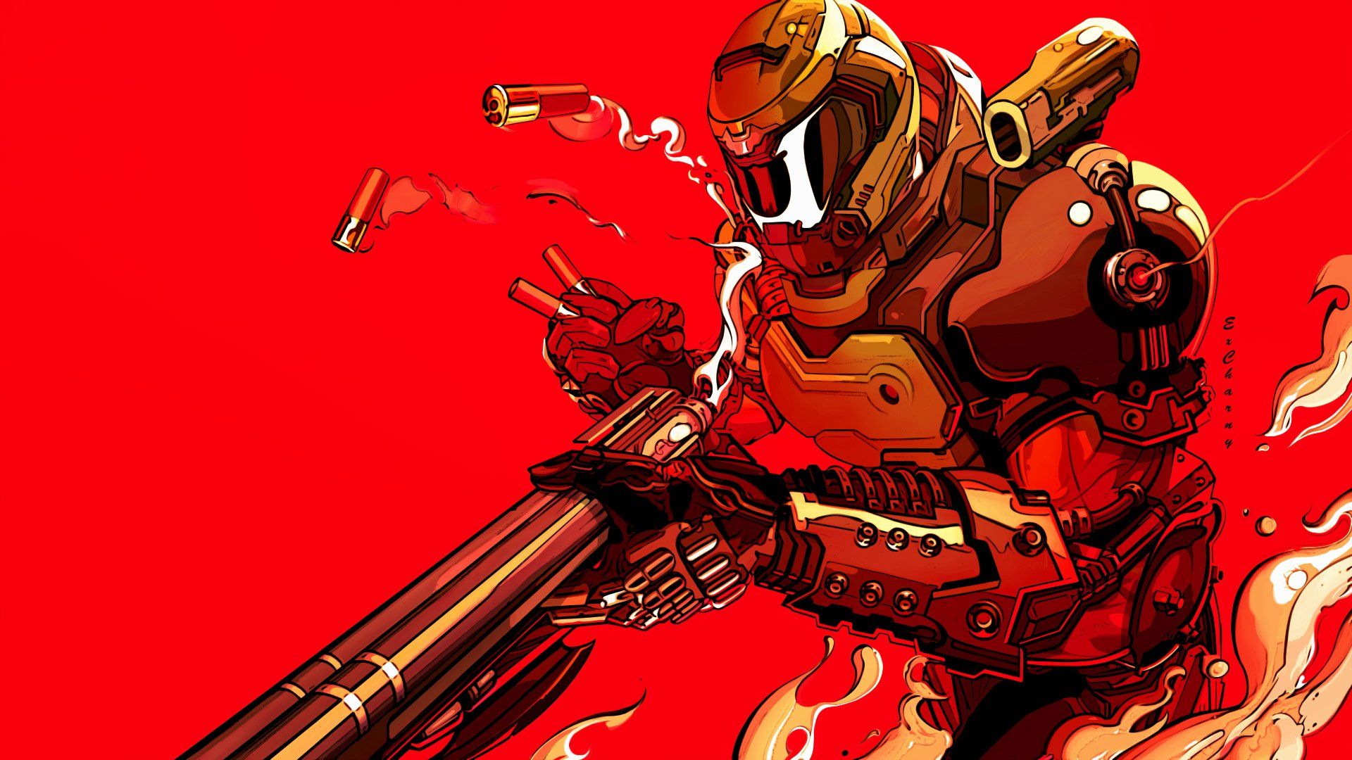 1920x1080 DOOM Eternal Warrior 4K Ultra HD Wallpaper