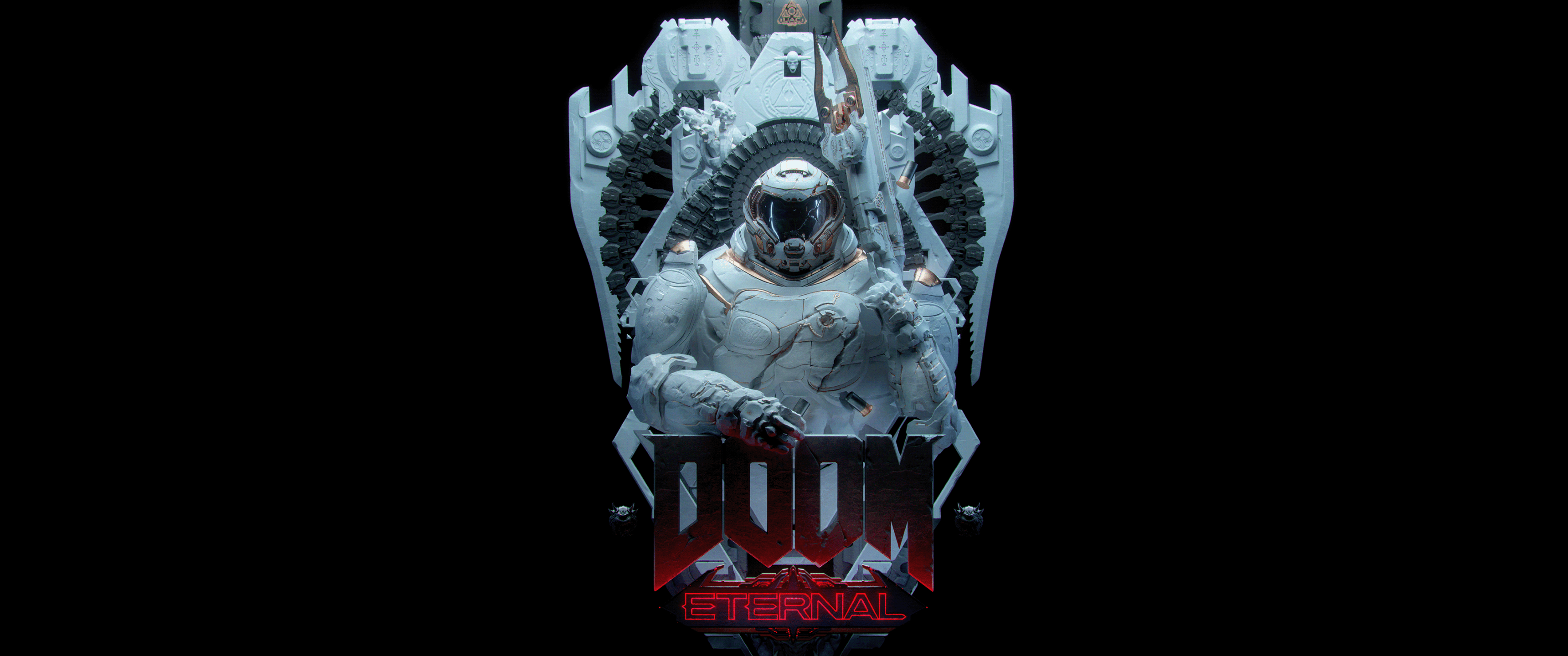 3440x1440 Doom Eternal Wallpaper 4K, AMOLED, Doomguy, Doom Slayer