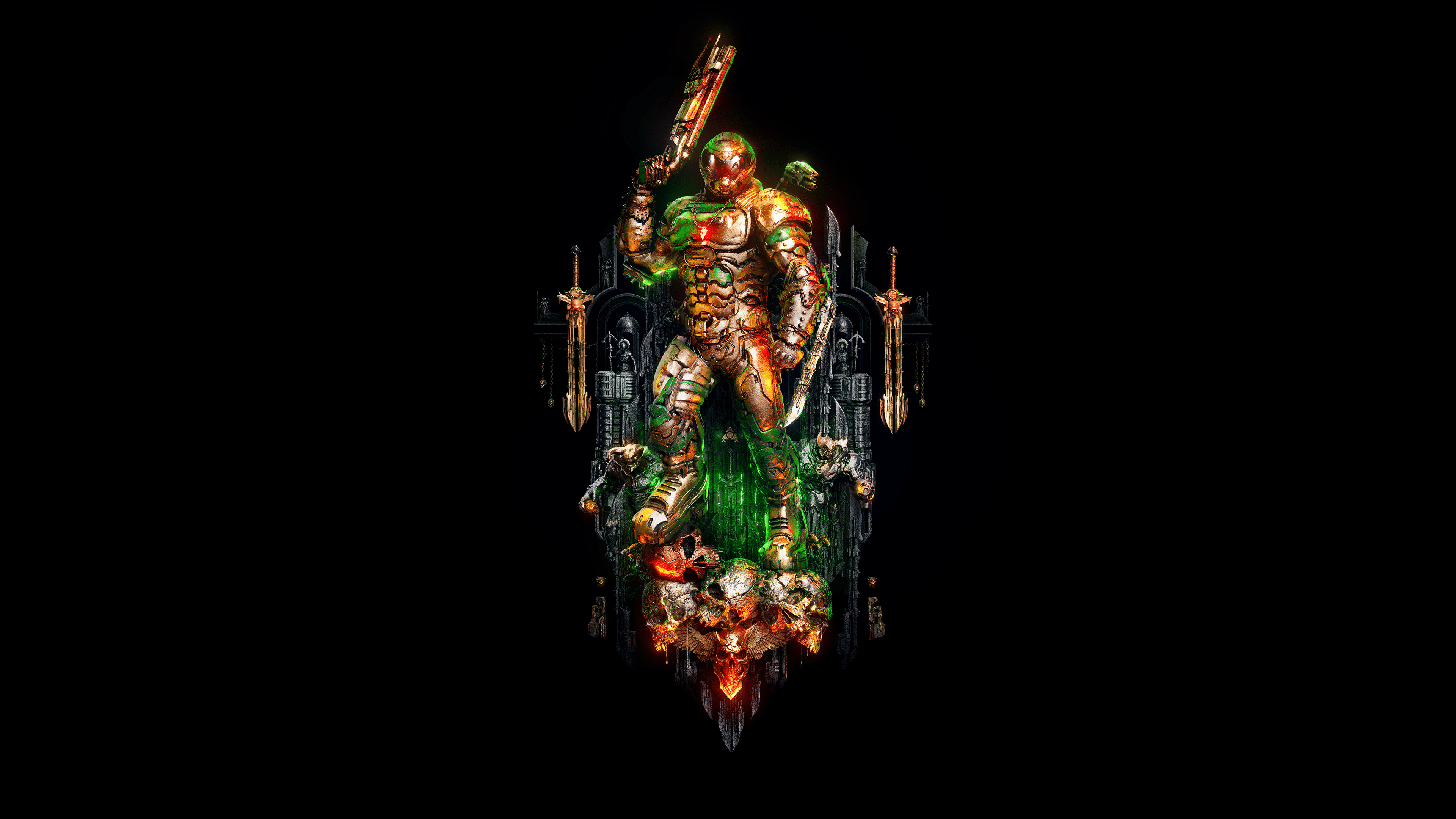 3840x2160 Doom Slayer Wallpaper 4K, AMOLED, Doom Eternal