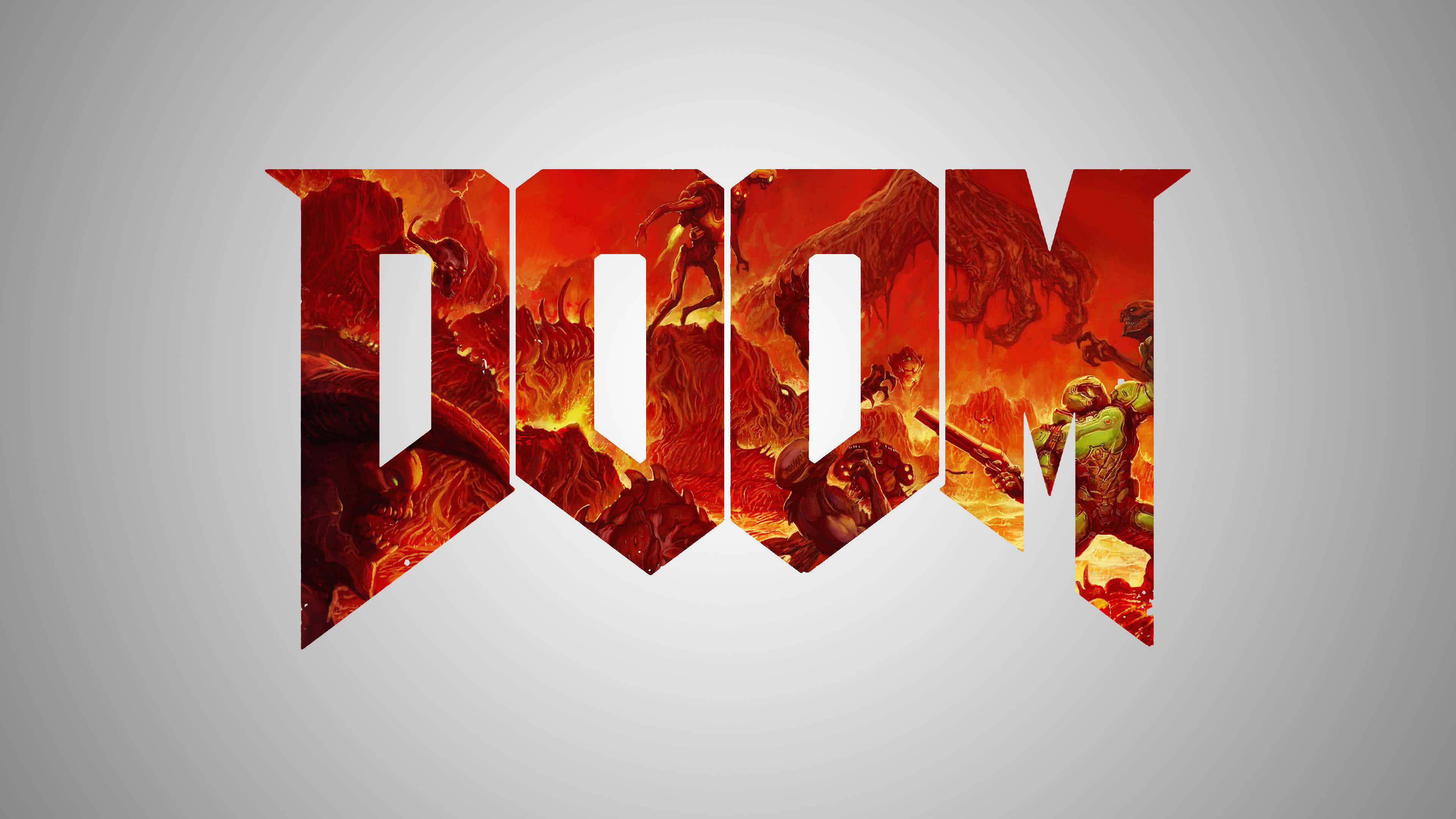 3840x2160 Doom Logo Wallpaper