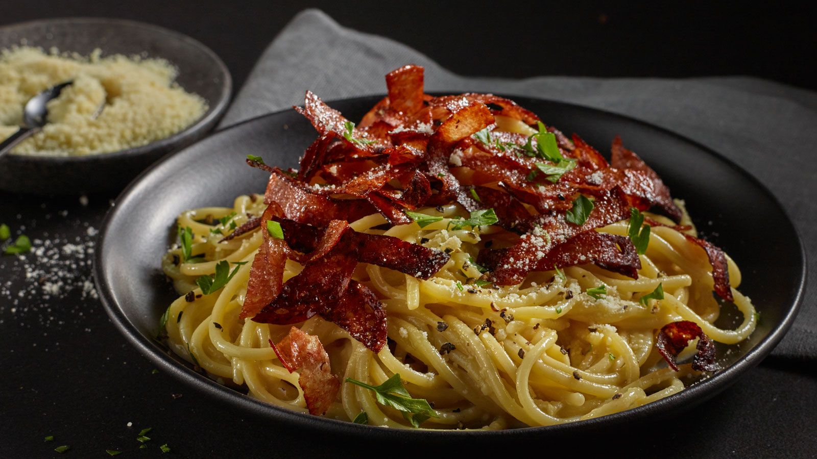 1600x900 Italian Dry Salami Pasta Carbonara