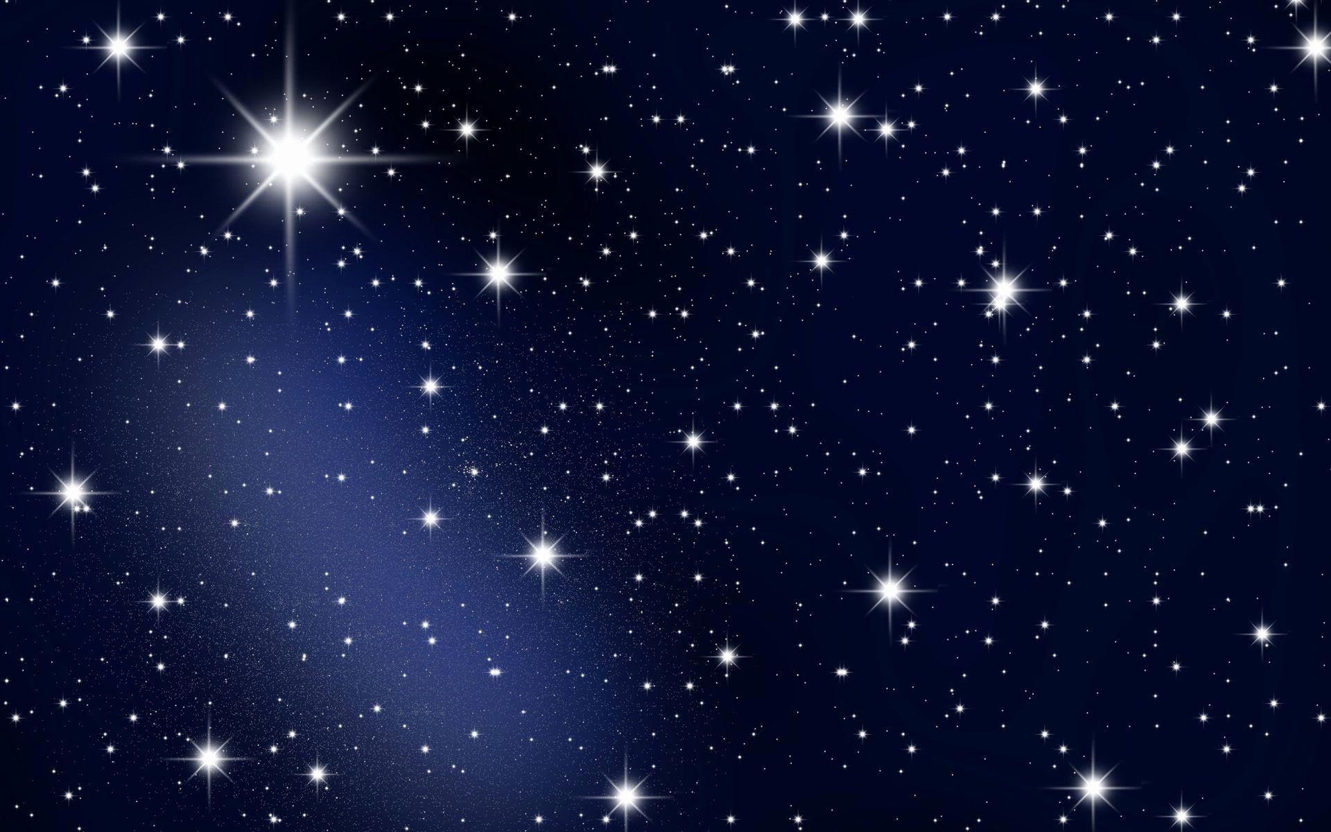1920x1200 Beautiful Moon And Stars Wallpaper HD