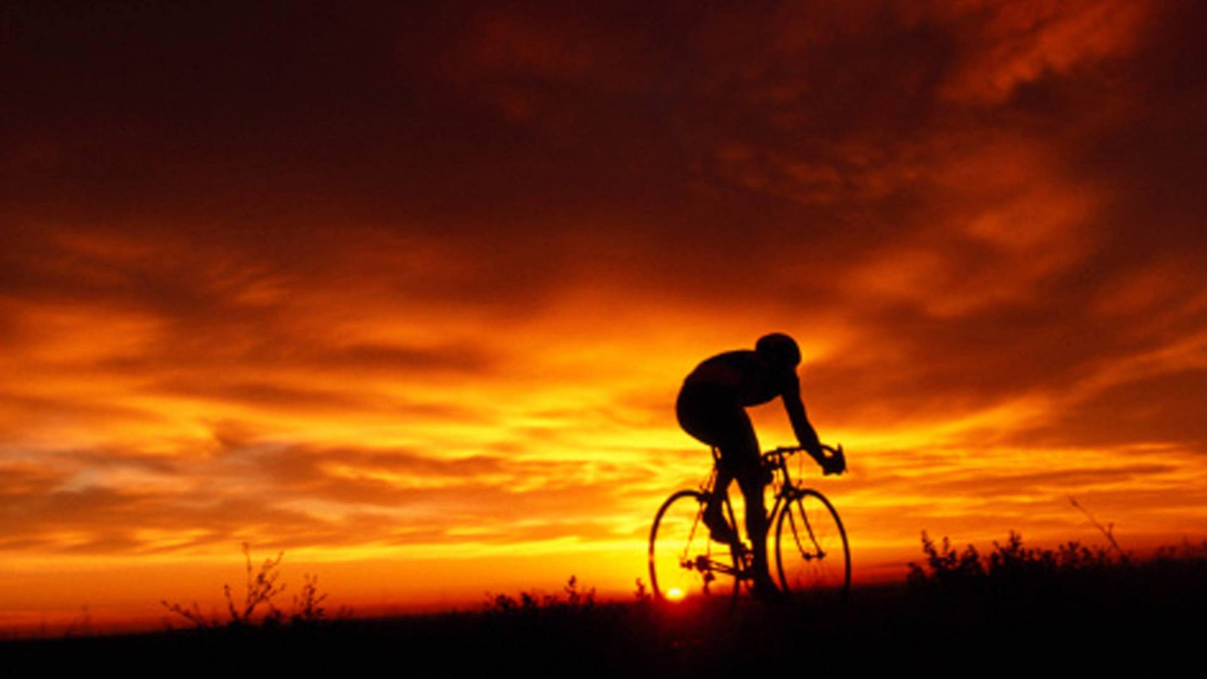 3840x2160 Road Bike Wallpaper. Sunset, Best road bike, Cycling events