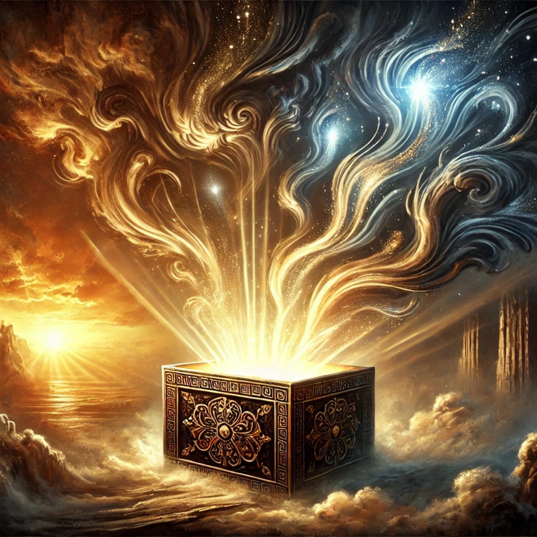 1800x1800 The Paradox of Hope: A Reflection on Pandora's Box and Its True Power. by Andrew J. Mair. My Sleeve Where It Should Be