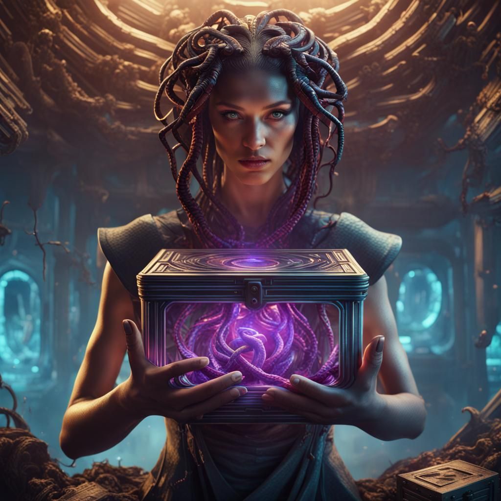 1024x1024 Medusa with the Pandora's Box. Wanna open it ?