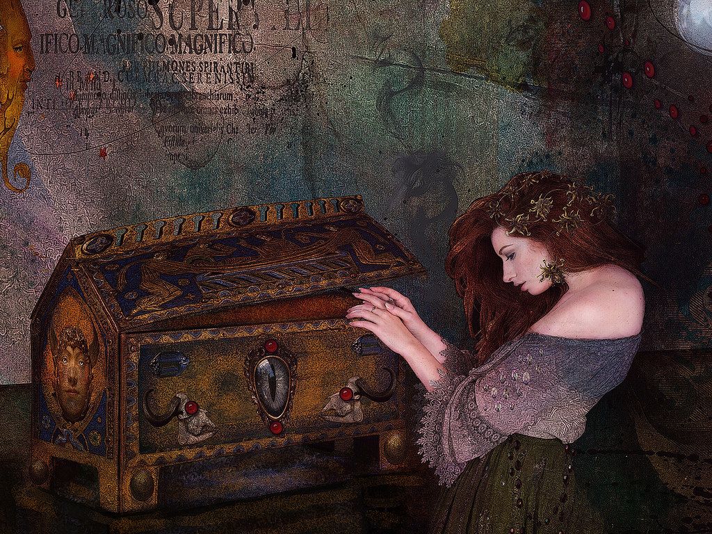 1024x768 Pandora's Box. Taken from the myth of Pandora's creation in