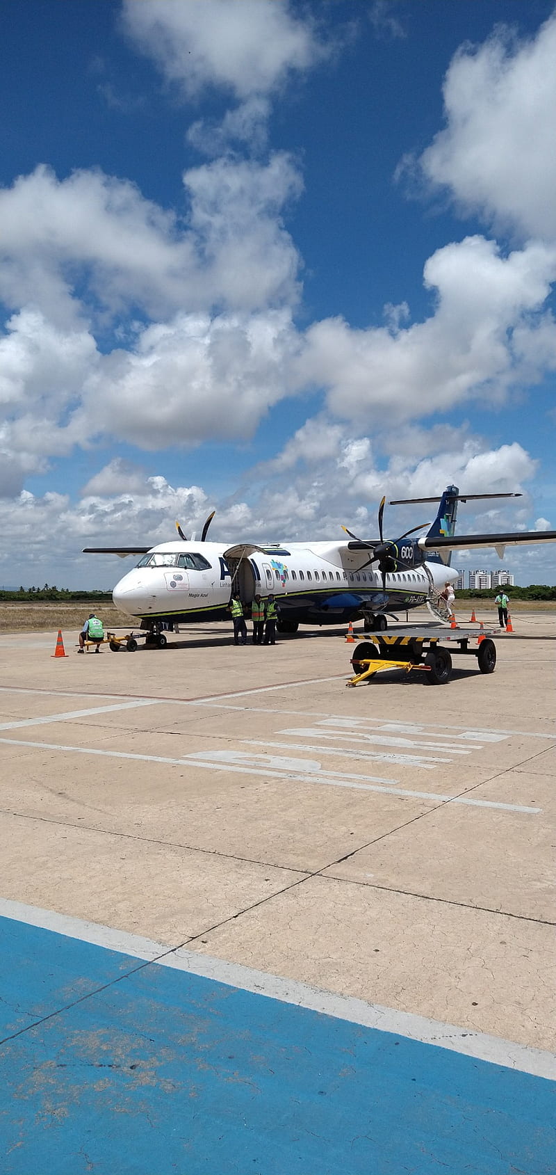 800x1689 Aviao airplane, aircraft, aracaju, atr, blue, blue, brazil, full, marine, HD phone wallpaper