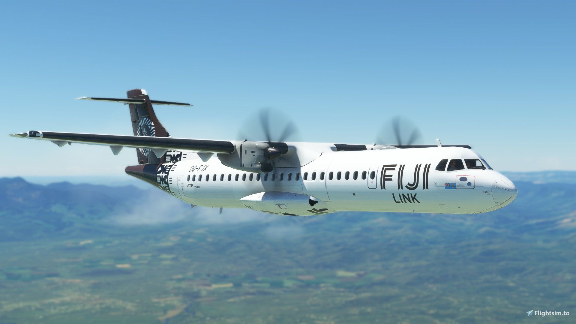 1920x1080 Asobo ATR 72 600 Fiji Link. Cabin TexturesK Liveries For MSFS