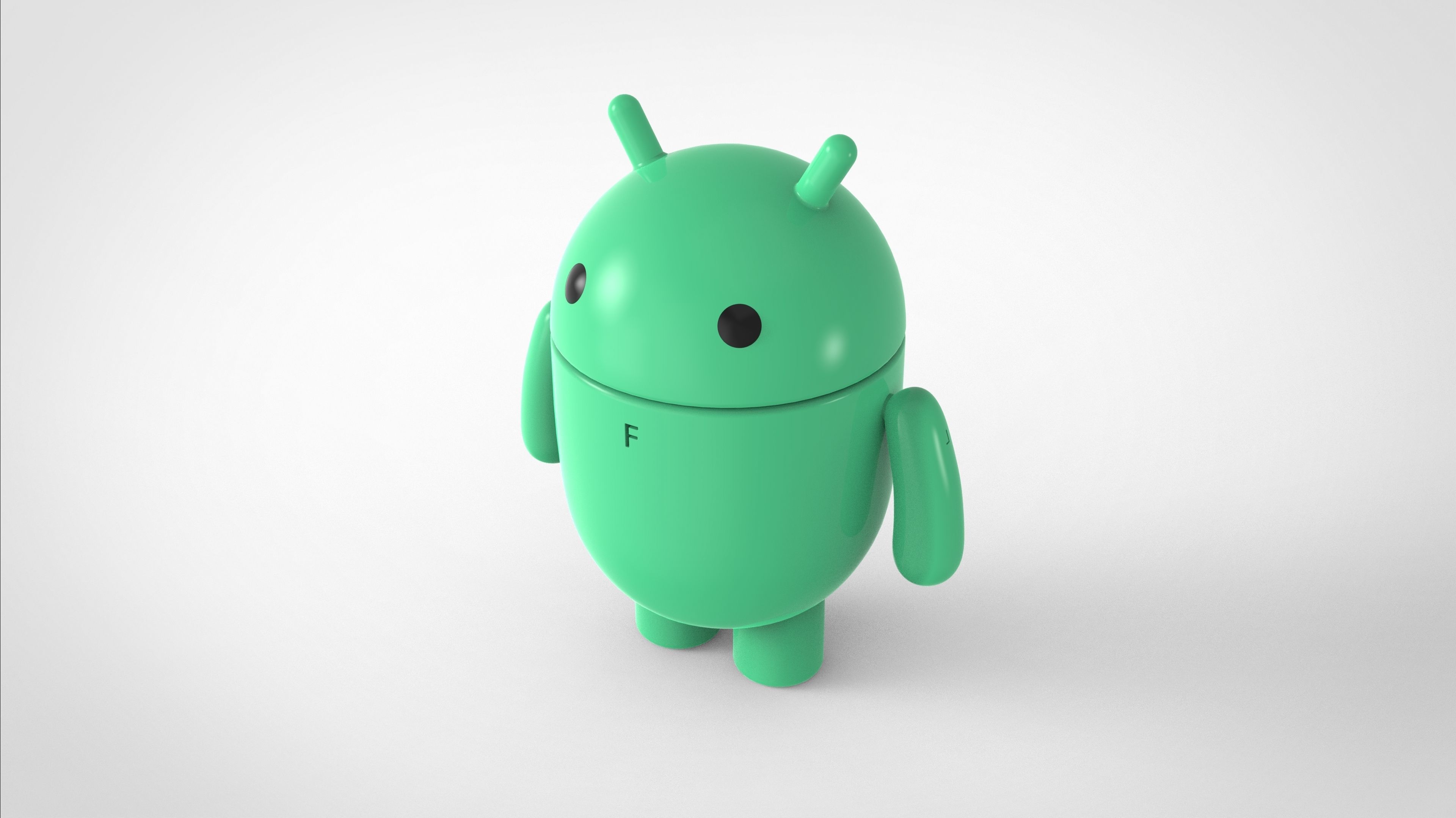 3840x2159 Bugdroid Android 14 ver 3D model