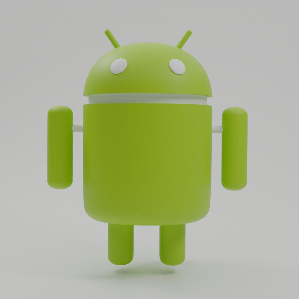 1000x1000 3D Printable Android Bot Bugdroid (Old Look)