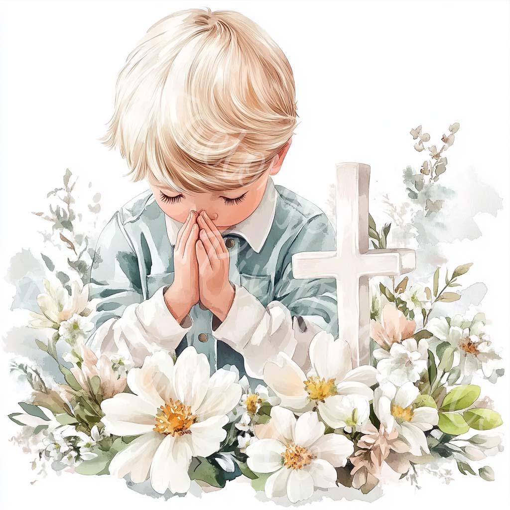 1024x1024 First Holy Communion Boy Clipart, Religious JPG Image (digital Download)