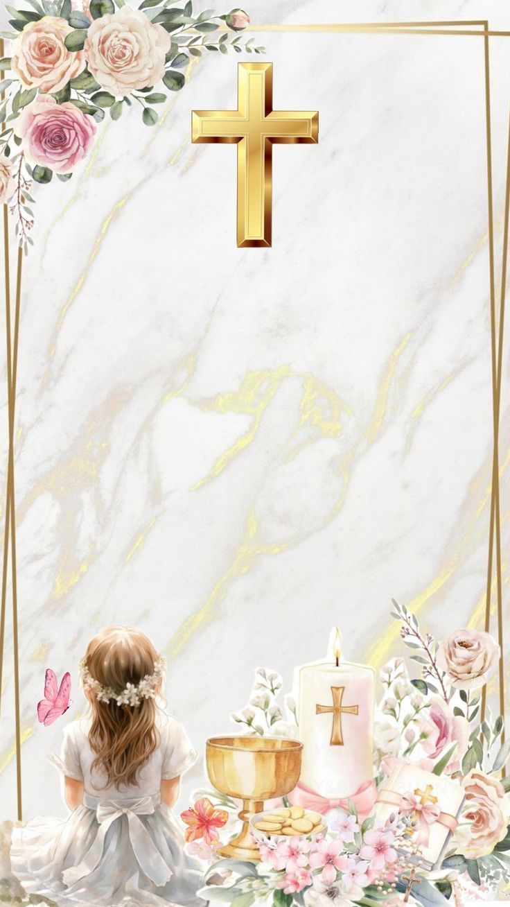 736x1308 Subtitulo 1. First holy communion photo frame, First holly communion wallpaper, First communion background